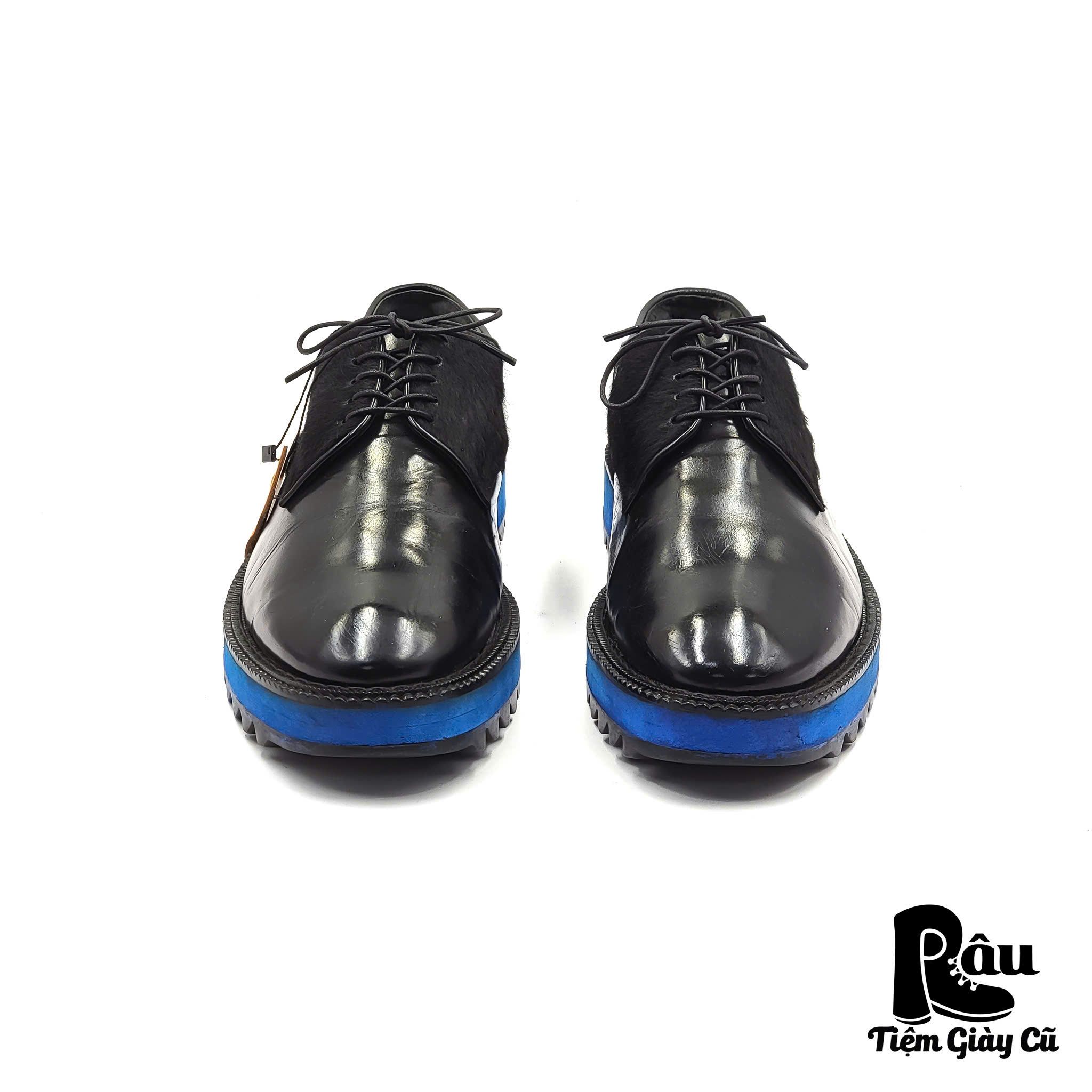 |SIZE 41| CONTRAST BLUE SOLE CHUNKY DERBY SHOES AN41-6499