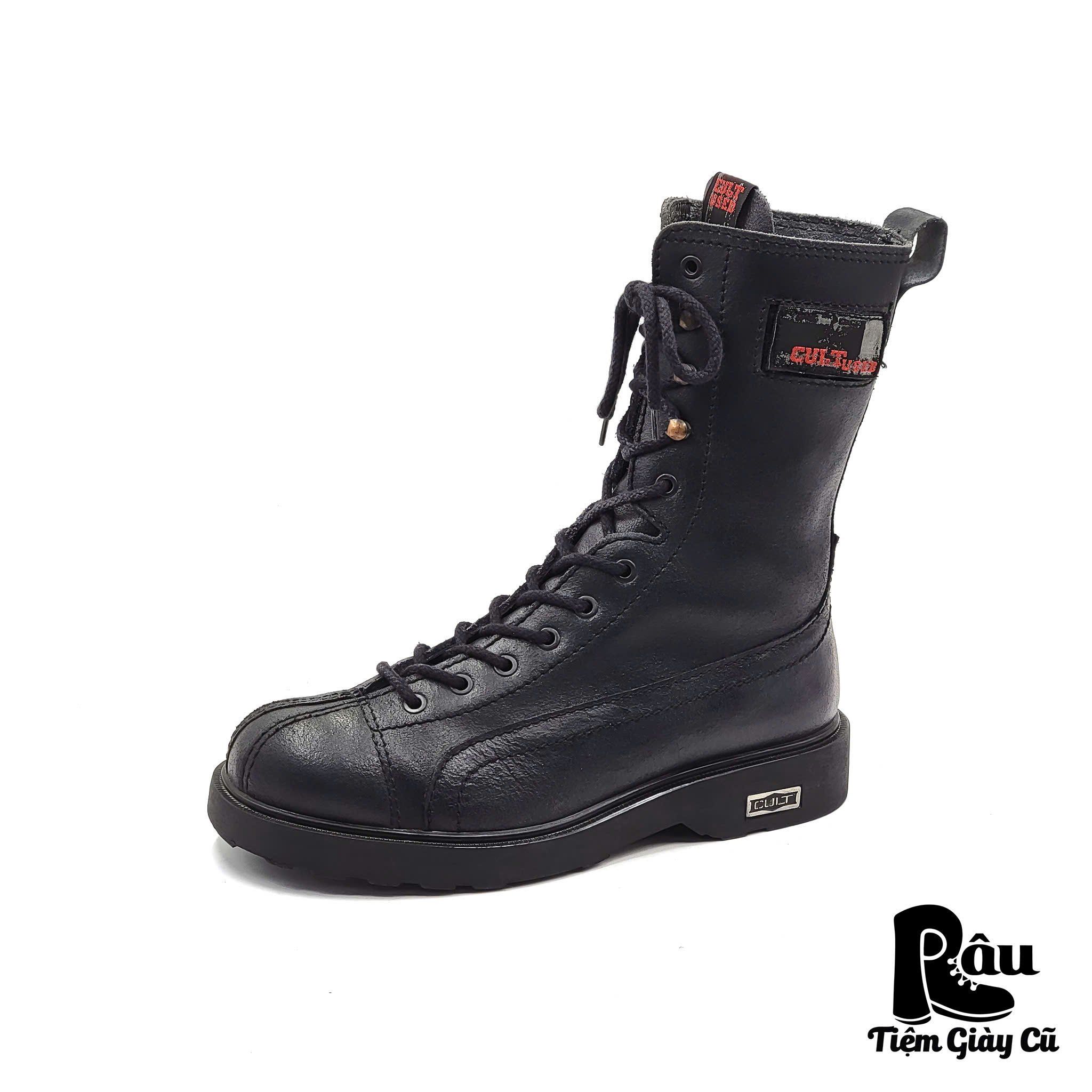|SIZE 41| CULT USED LINE VELCRO PATCH LACE UP BOOT AN41-6394