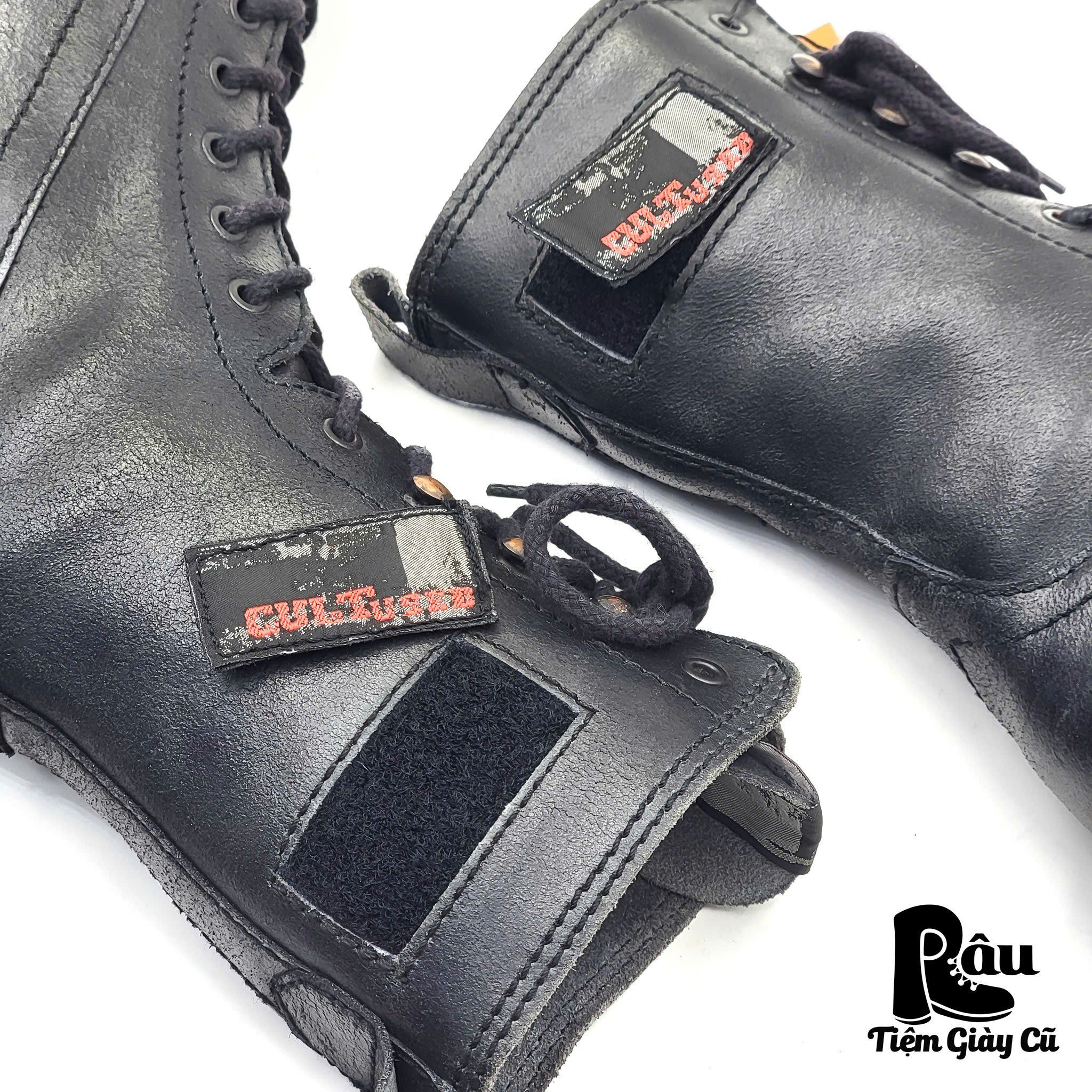 |SIZE 41| CULT USED LINE VELCRO PATCH LACE UP BOOT AN41-6394