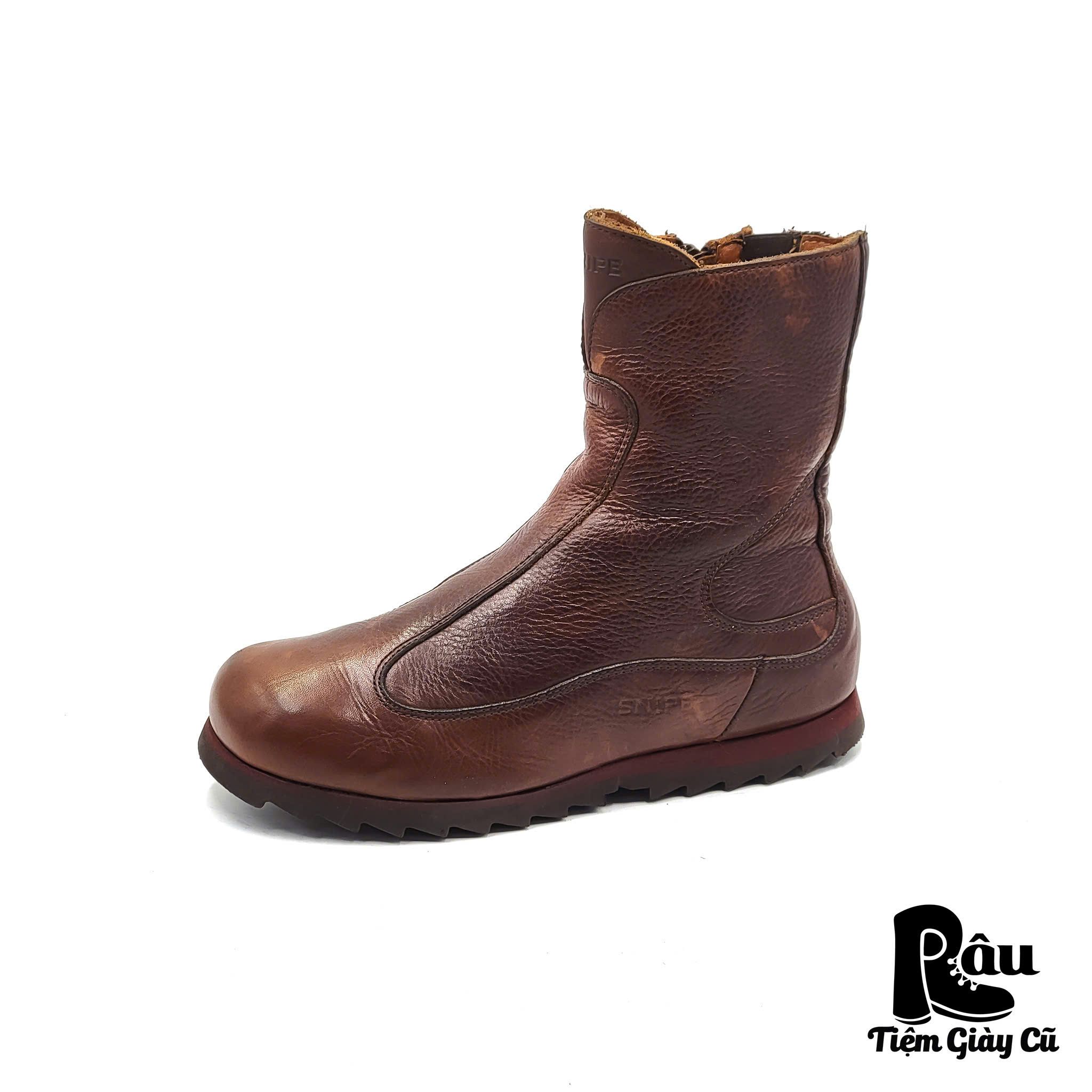 |SIZE 38.5| SNIPE STIEFEL RIPPLE SIDE ZIP ANKLE BOOT Z38.5-6520