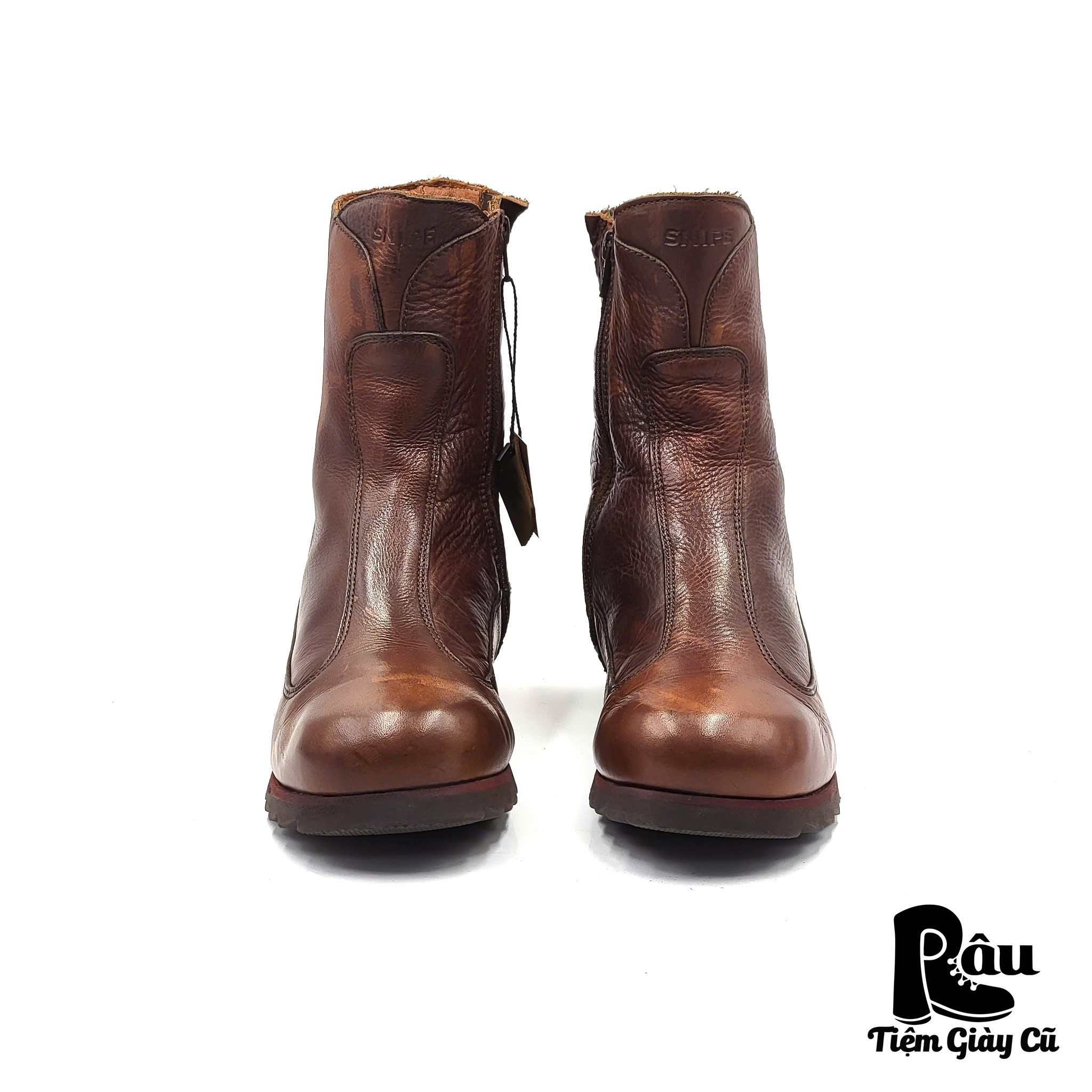 |SIZE 38.5| SNIPE STIEFEL RIPPLE SIDE ZIP ANKLE BOOT Z38.5-6520