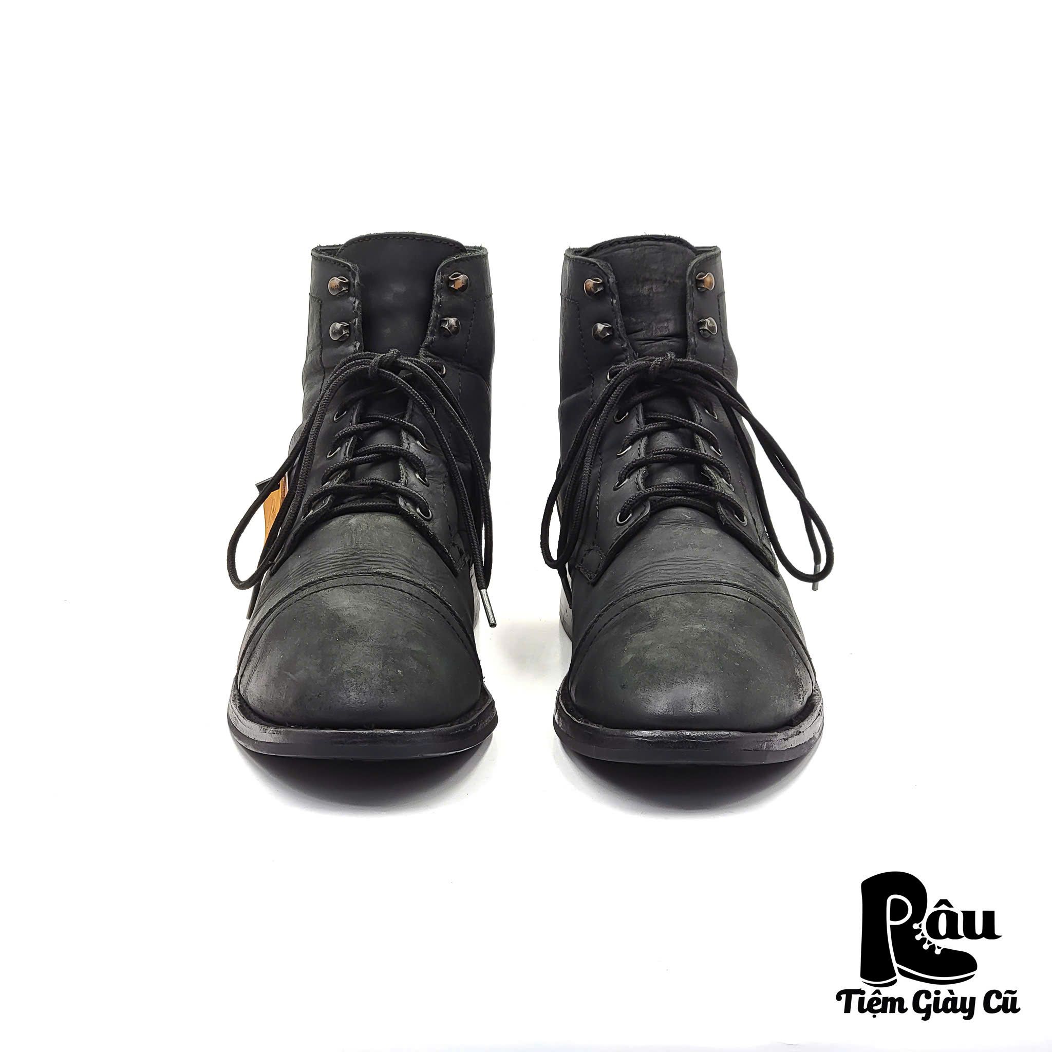 |SIZE 45| THURSDAY CAPTAIN BLACK MATTE RUGGED & RESILIENT LACE UP BOOT Z45-6530