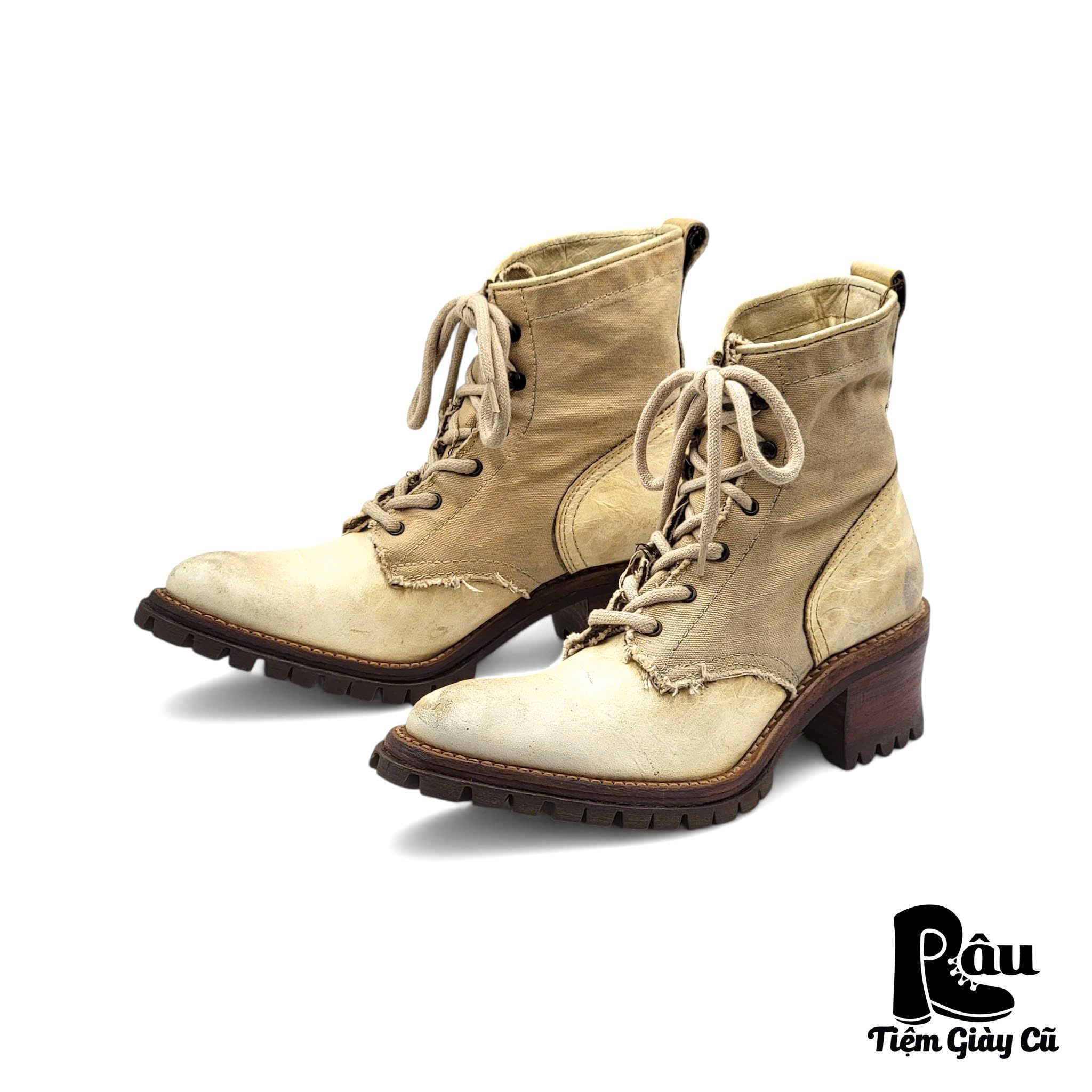 |SIZE 36| FROM TWO TONE POINTED LACE UP BOOT Z36-6583