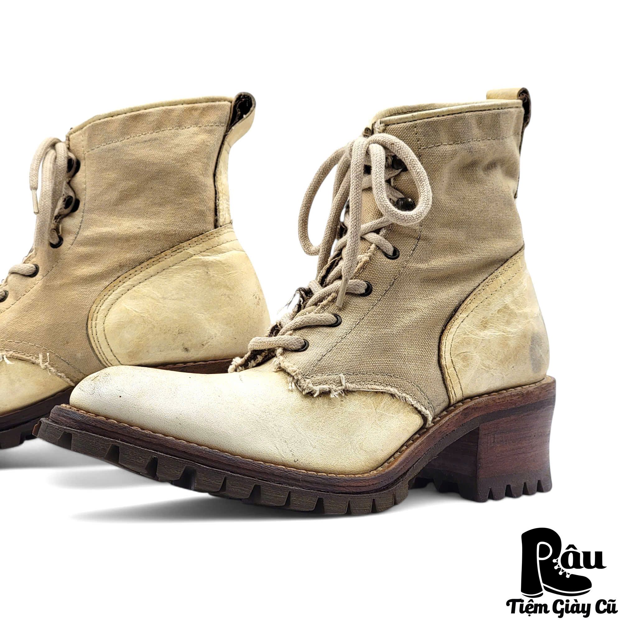 |SIZE 36| FROM TWO TONE POINTED LACE UP BOOT Z36-6583