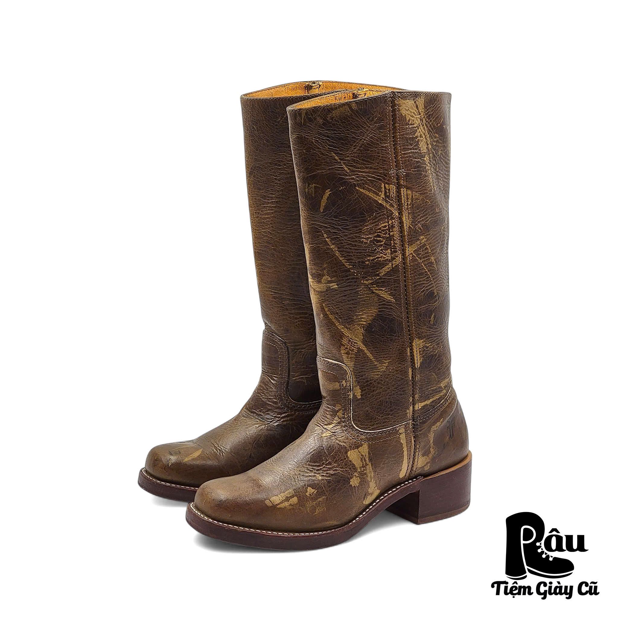 |SIZE 37.5| FRYE 77050 DISTRESSED CAMPUS 14L BOOT Z37.5-6613