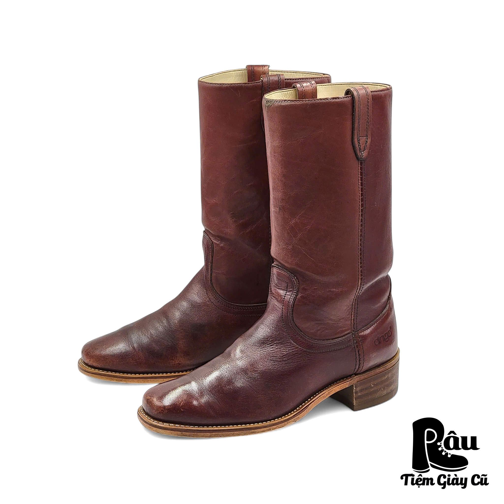 |SIZE 44| DINGO VINTAGE 80S BURGUNDY CAMPUS BOOT Z44-6617