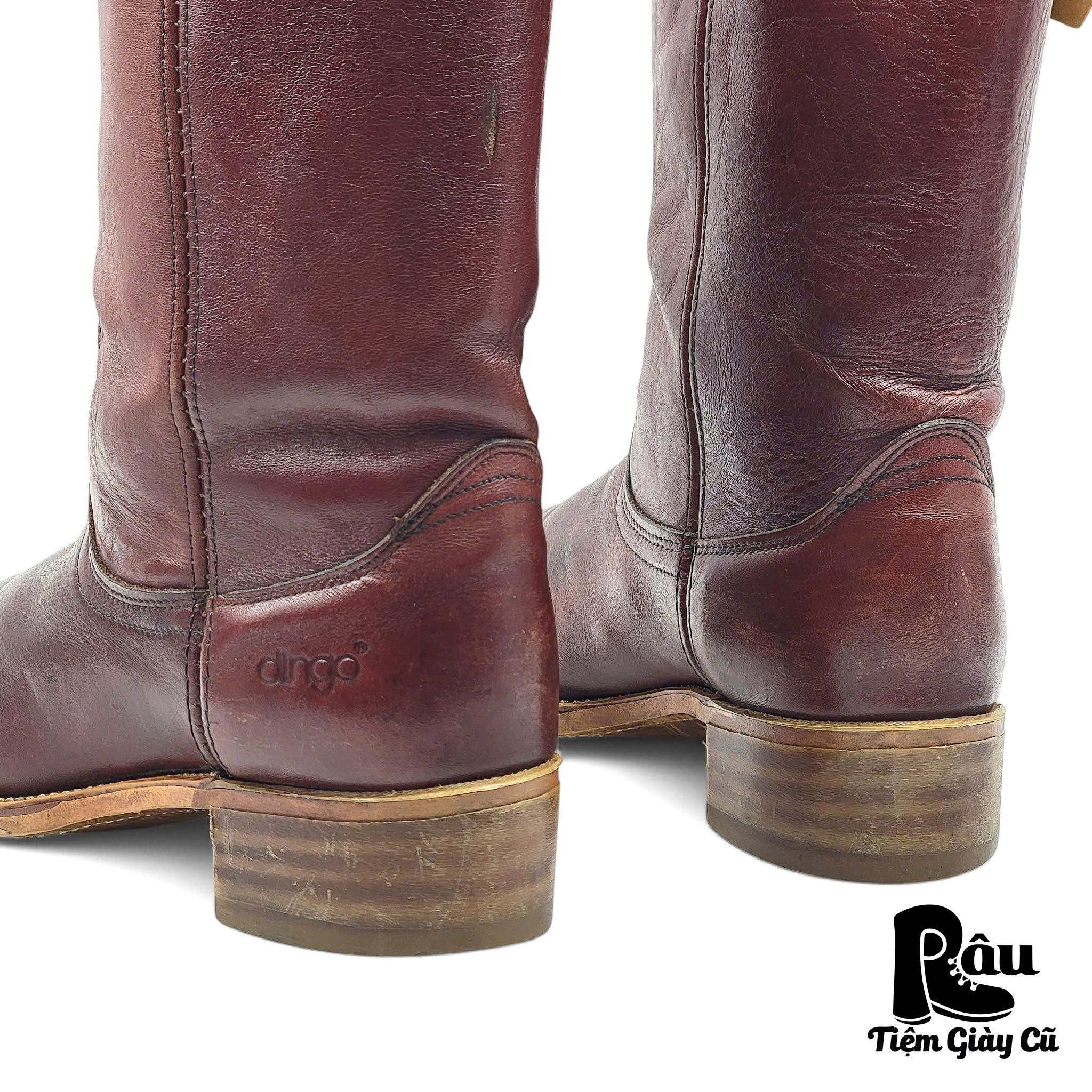 |SIZE 44| DINGO VINTAGE 80S BURGUNDY CAMPUS BOOT Z44-6617