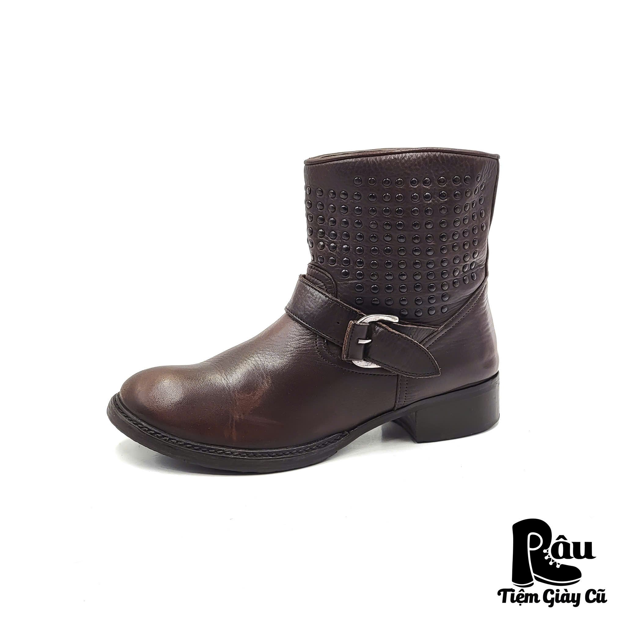 |SIZE 38.5| ANY BOOTS STUDDED BIKER BOOT AM38.5-6510