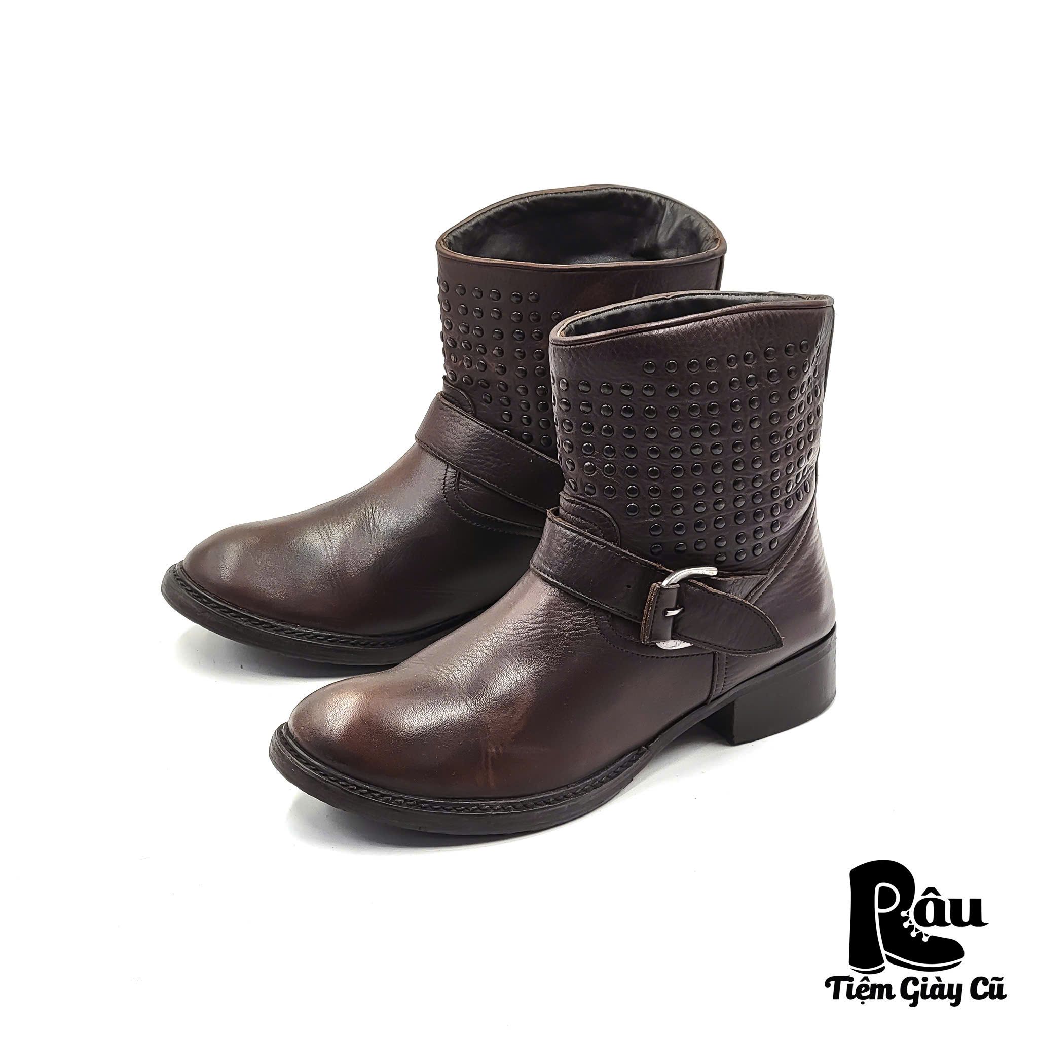 |SIZE 38.5| ANY BOOTS STUDDED BIKER BOOT AM38.5-6510