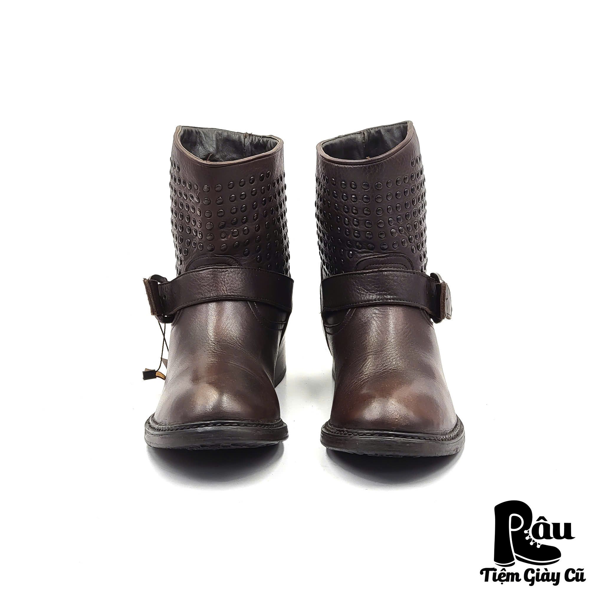 |SIZE 38.5| ANY BOOTS STUDDED BIKER BOOT AM38.5-6510