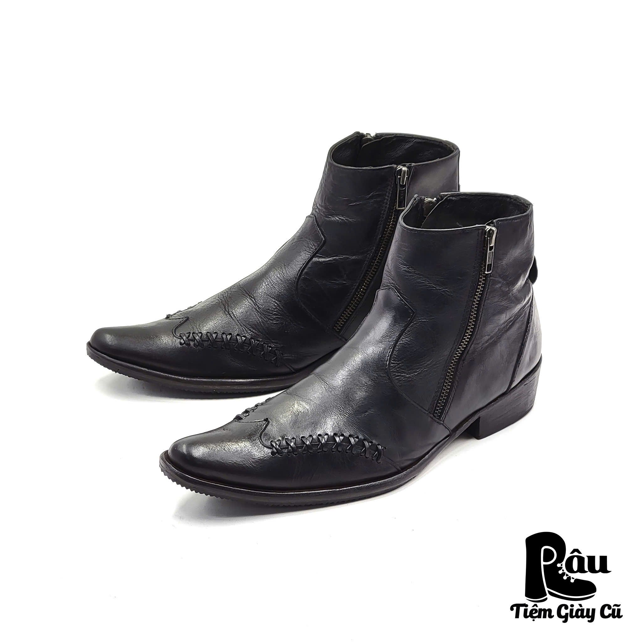 |SIZE 41| WHOOP' DE DOO DOUBLE ZIP POINTED DRESS BOOT Z41-6633