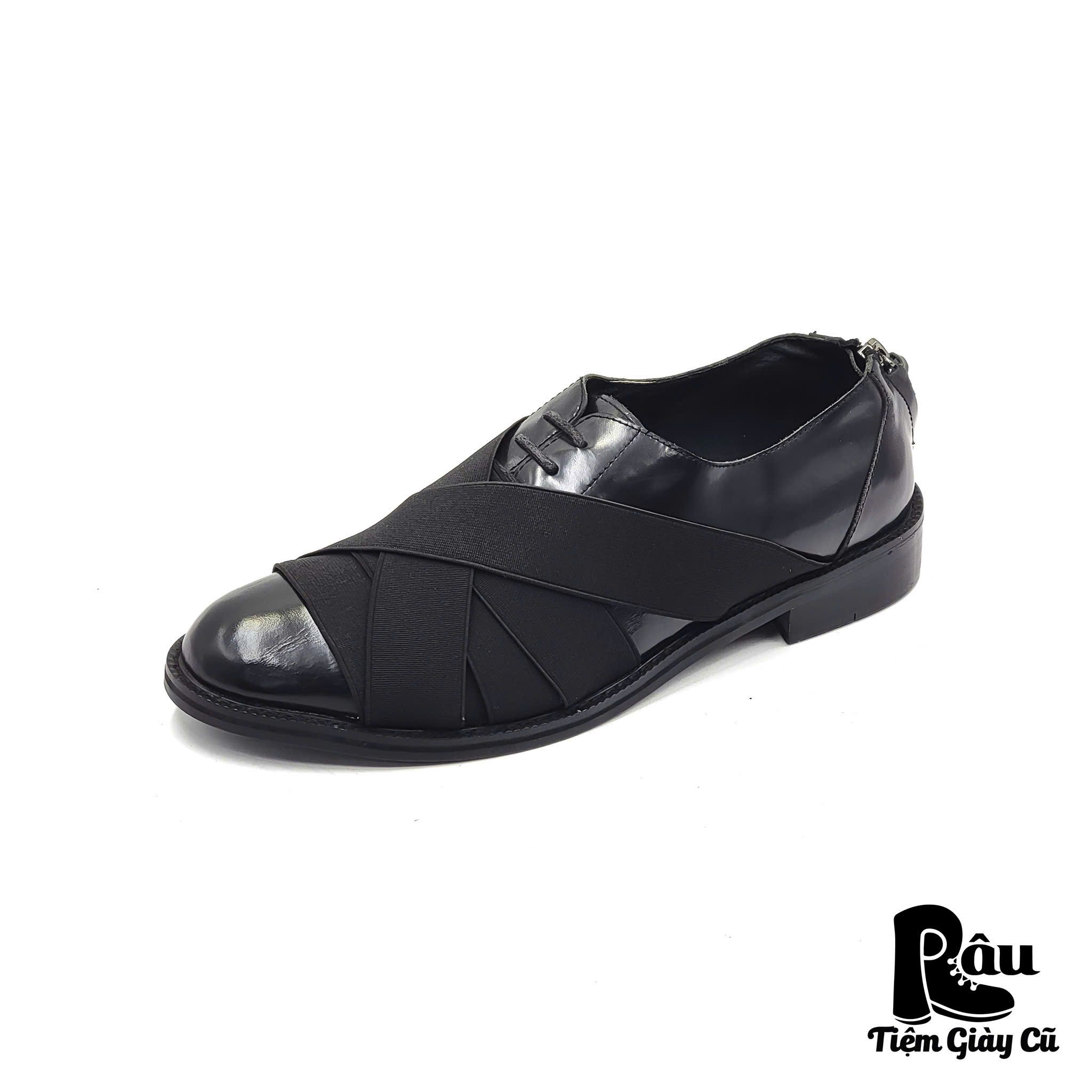 |SIZE 39| DARB ELASTIC STRAP BACK ZIP OXFORD SHOES Z39-6538