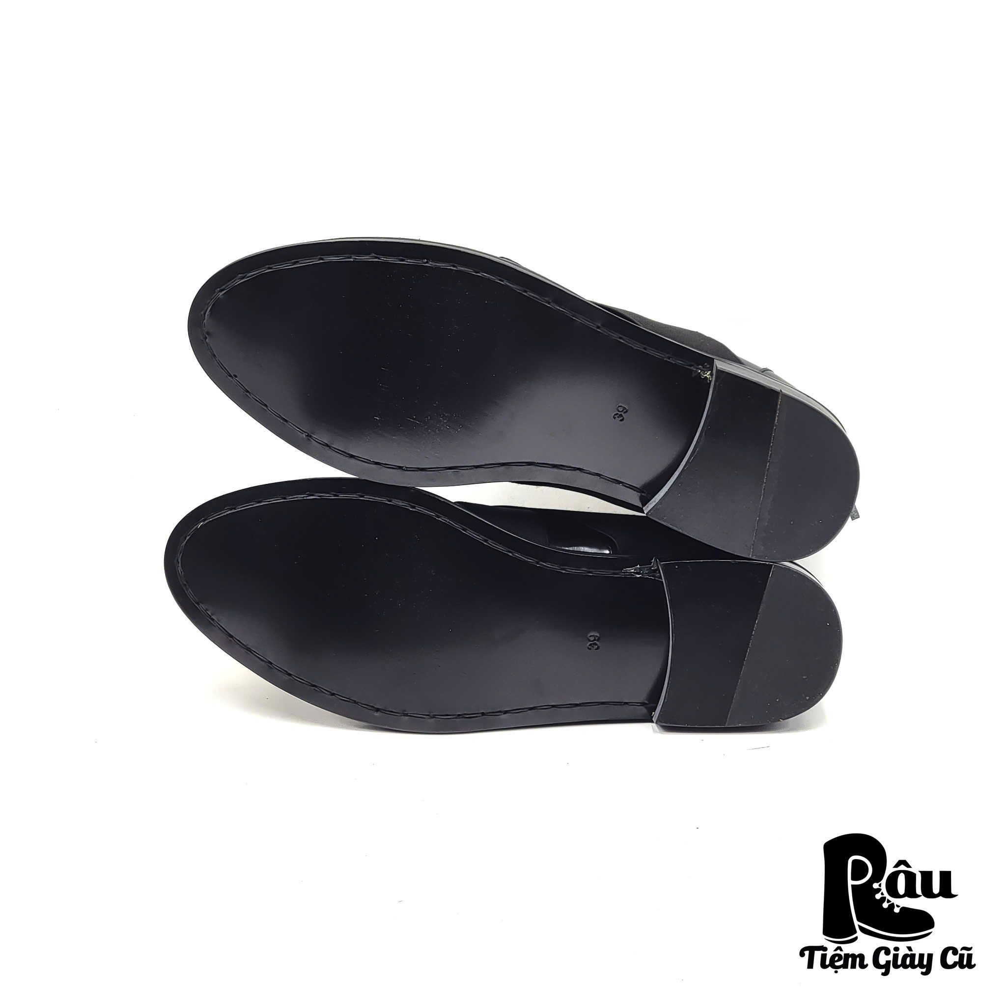 |SIZE 39| DARB ELASTIC STRAP BACK ZIP OXFORD SHOES Z39-6538