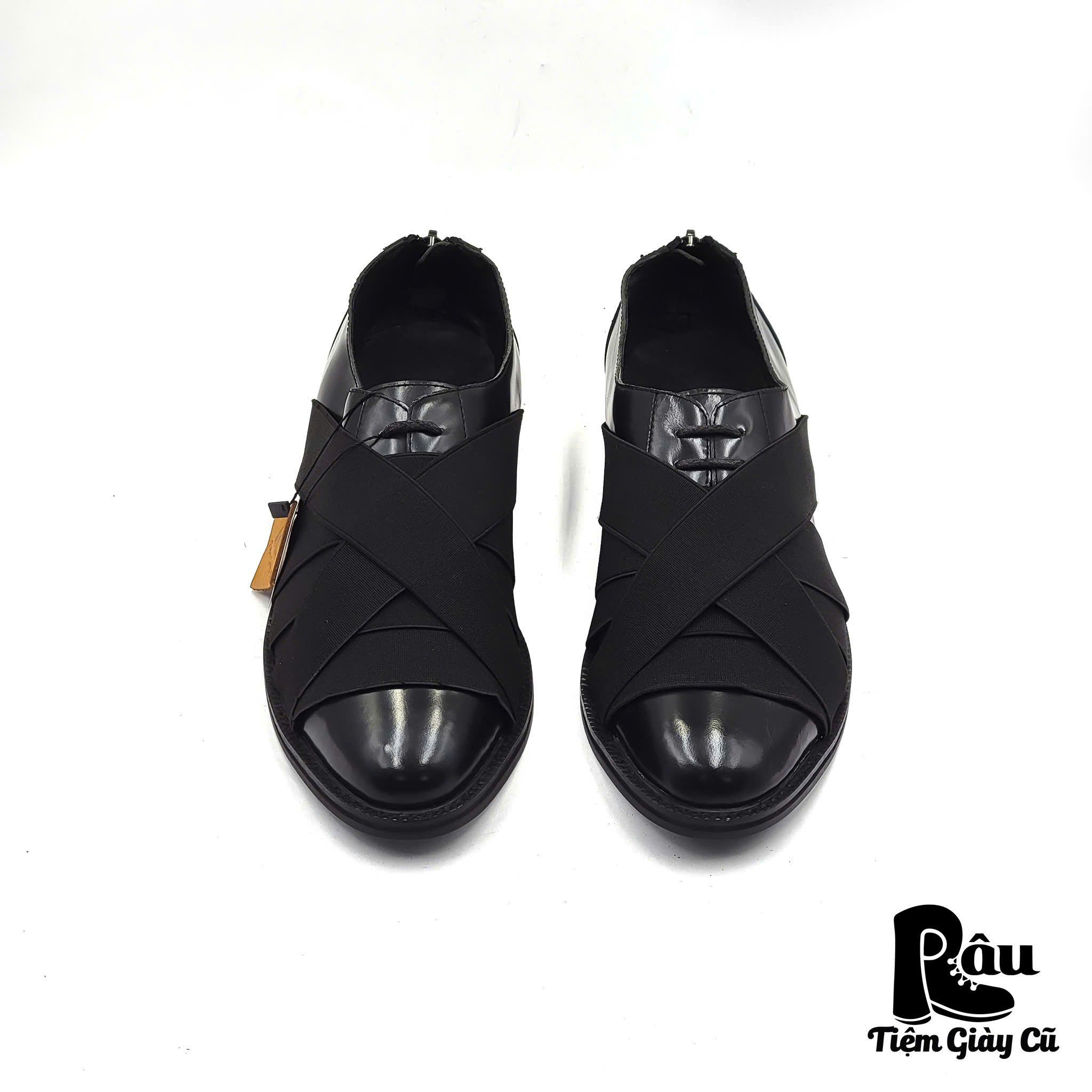 |SIZE 39| DARB ELASTIC STRAP BACK ZIP OXFORD SHOES Z39-6538