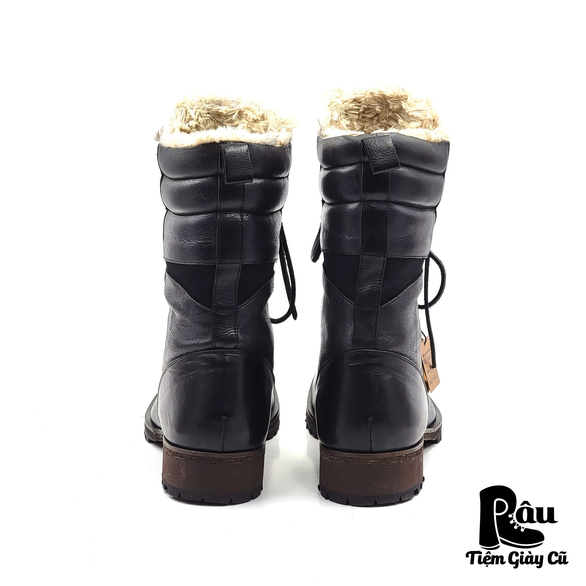 |SIZE 43| SHEARLING-LINED LACE UP BOOT Z43-6659