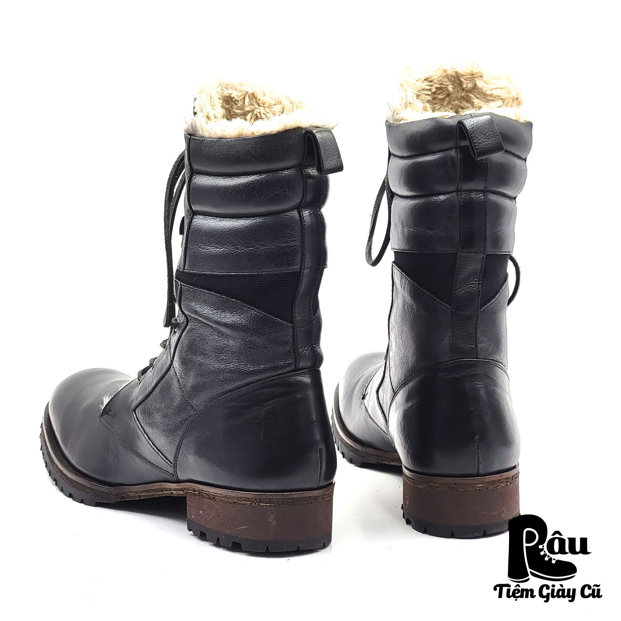 |SIZE 43| SHEARLING-LINED LACE UP BOOT Z43-6659