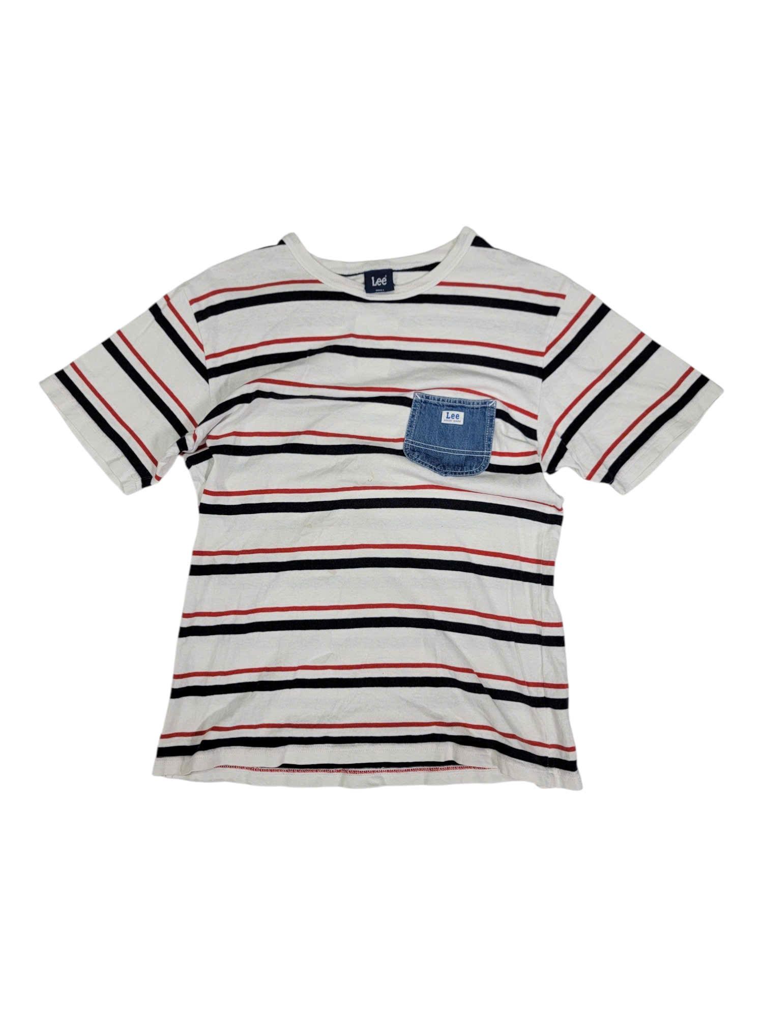 |SIZE S| LEE POCKET STRIPED T-SHIRT AOS-6703