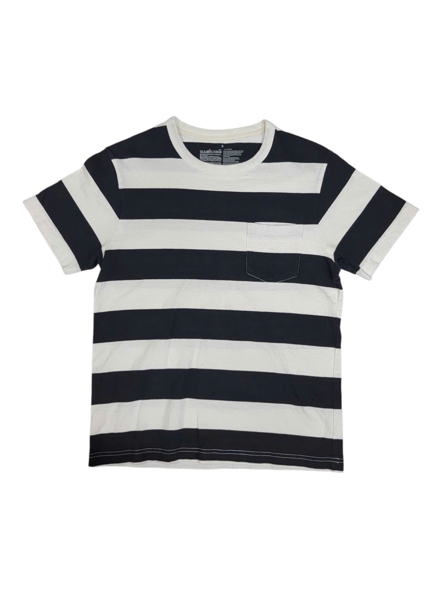 |SIZE S| MUJI POCKET STRIPED T-SHIRT AOS-6702