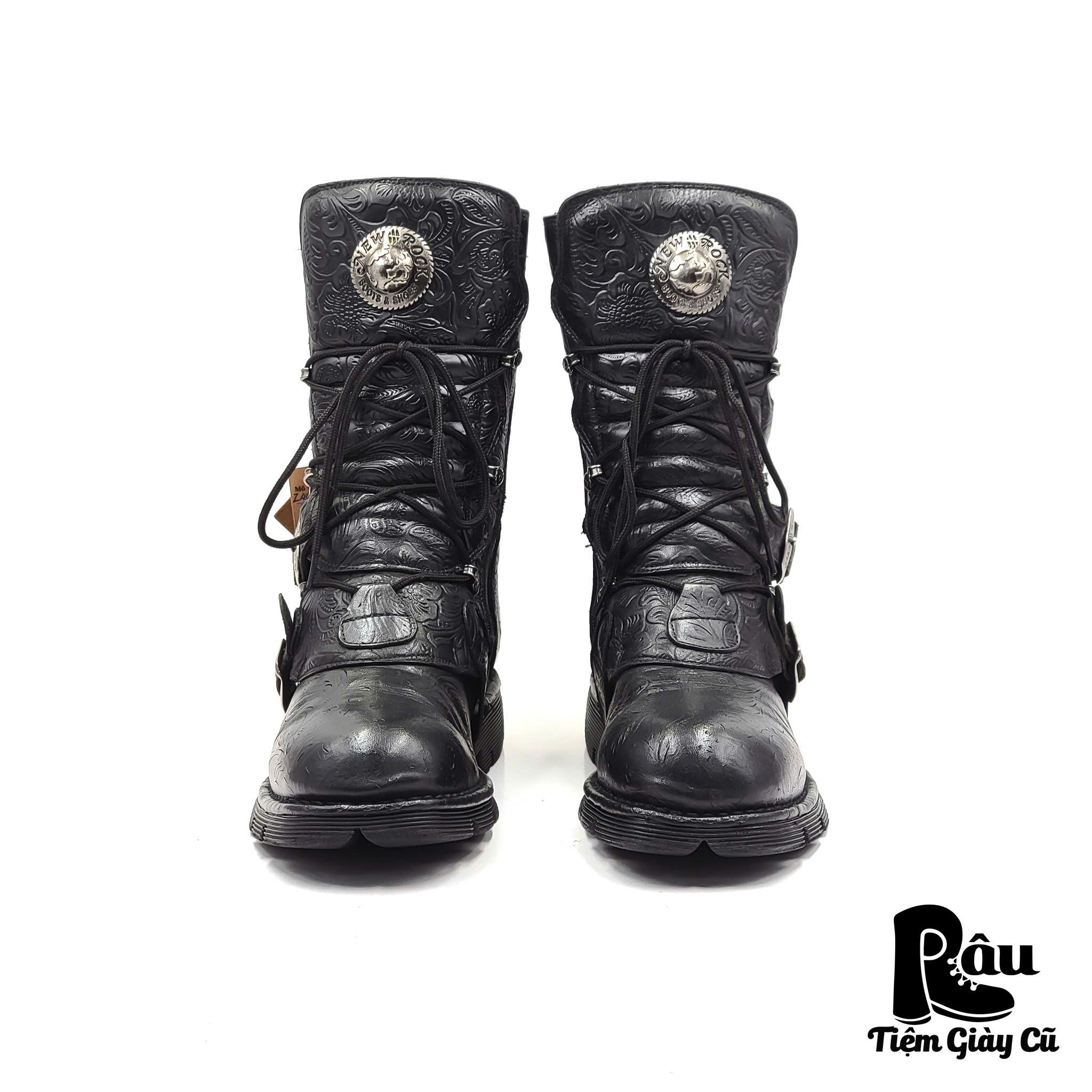 |SIZE 40| NEW ROCK M-1473-S43 AIR CHAMBERS METALLIC COMFORT LIGHT BOOT Z40-6675