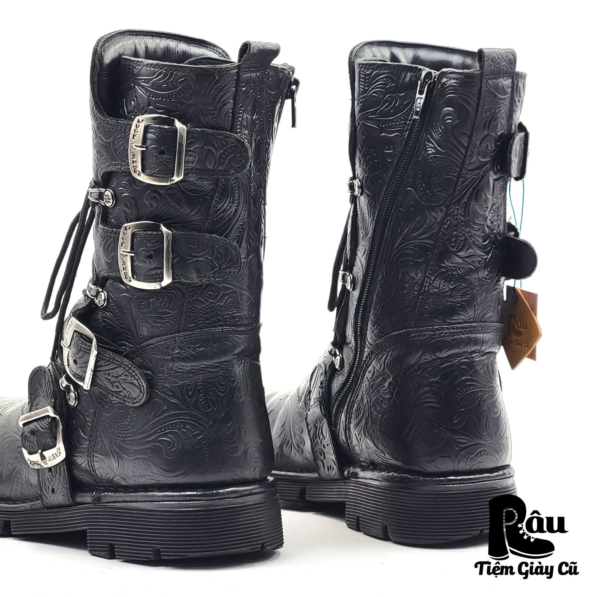 |SIZE 40| NEW ROCK M-1473-S43 AIR CHAMBERS METALLIC COMFORT LIGHT BOOT Z40-6675