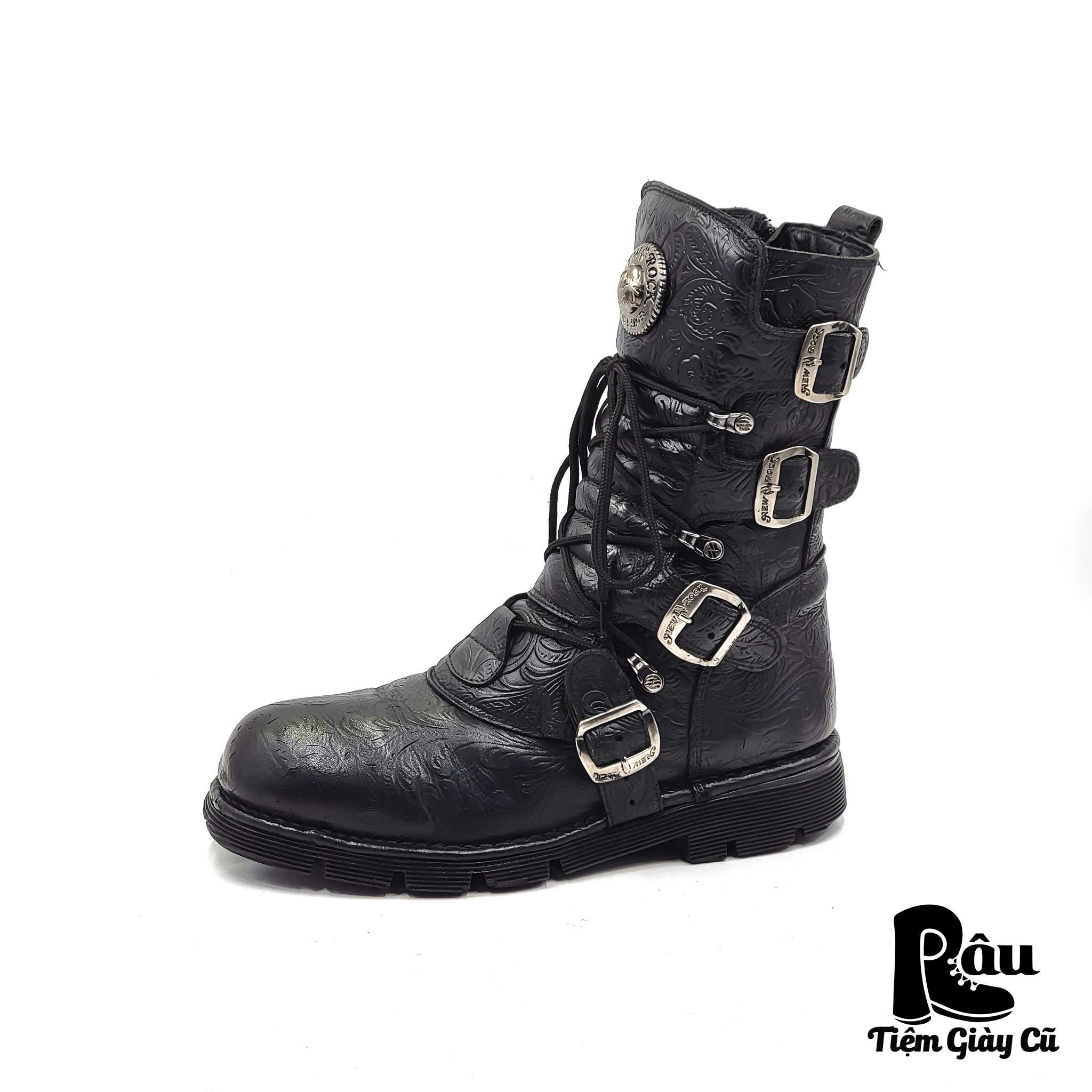 |SIZE 40| NEW ROCK M-1473-S43 AIR CHAMBERS METALLIC COMFORT LIGHT BOOT Z40-6675