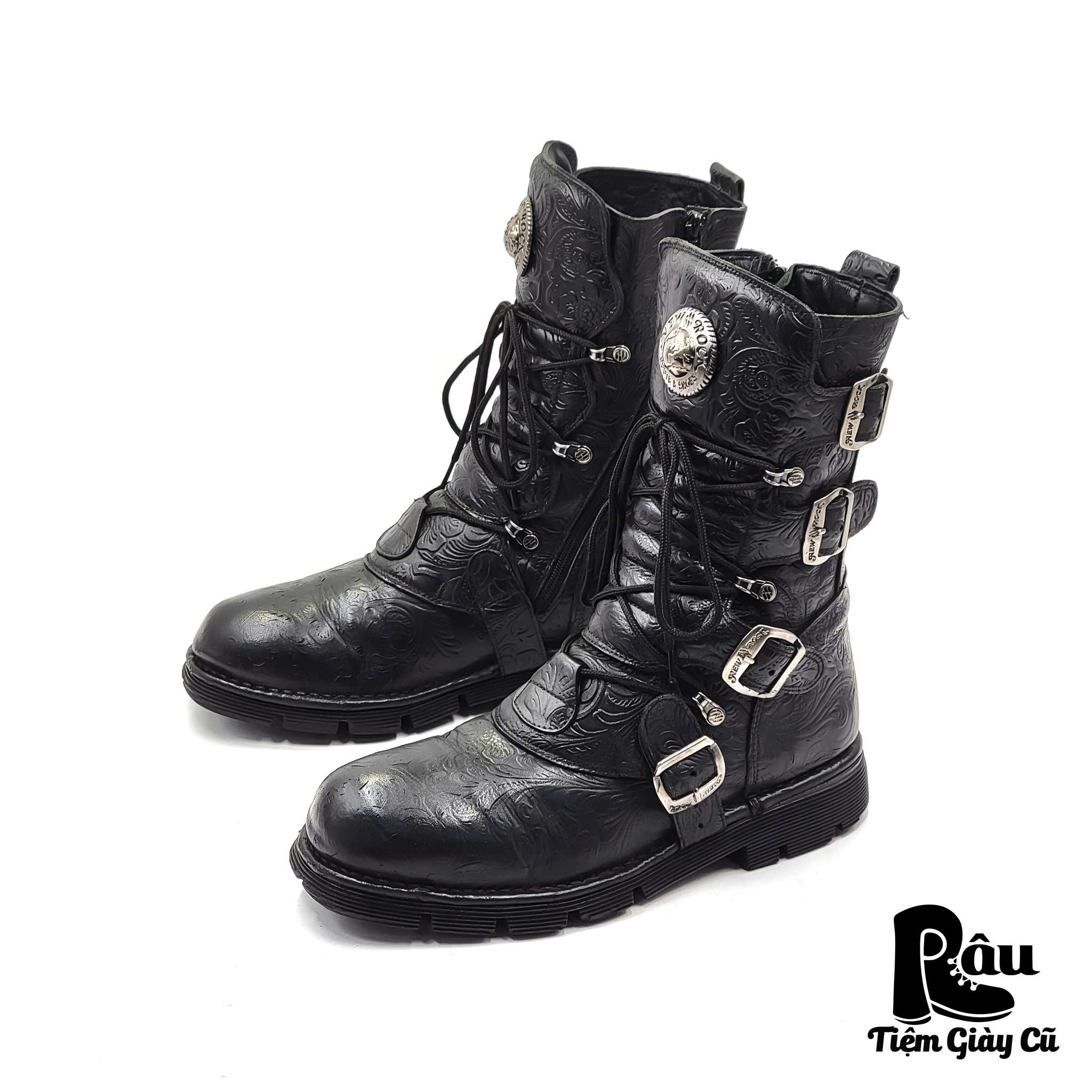 |SIZE 40| NEW ROCK M-1473-S43 AIR CHAMBERS METALLIC COMFORT LIGHT BOOT Z40-6675