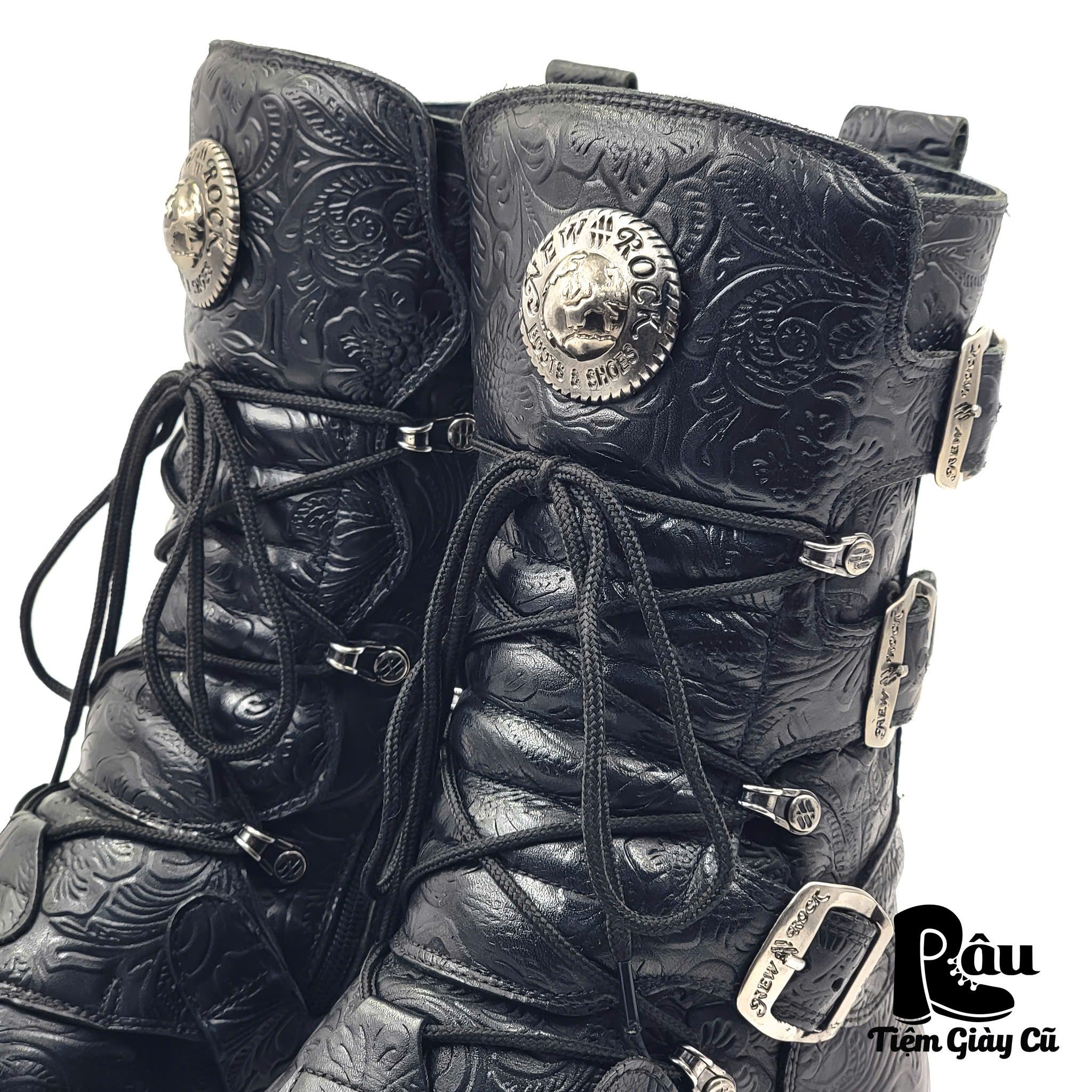 |SIZE 40| NEW ROCK M-1473-S43 AIR CHAMBERS METALLIC COMFORT LIGHT BOOT Z40-6675