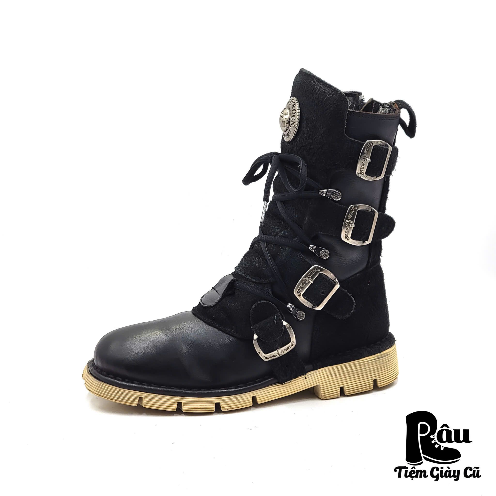 |SIZE 40| NEW ROCK M-1473 MTO AIR CHAMBERS METALLIC COMFORT LIGHT BOOT Z40-6676