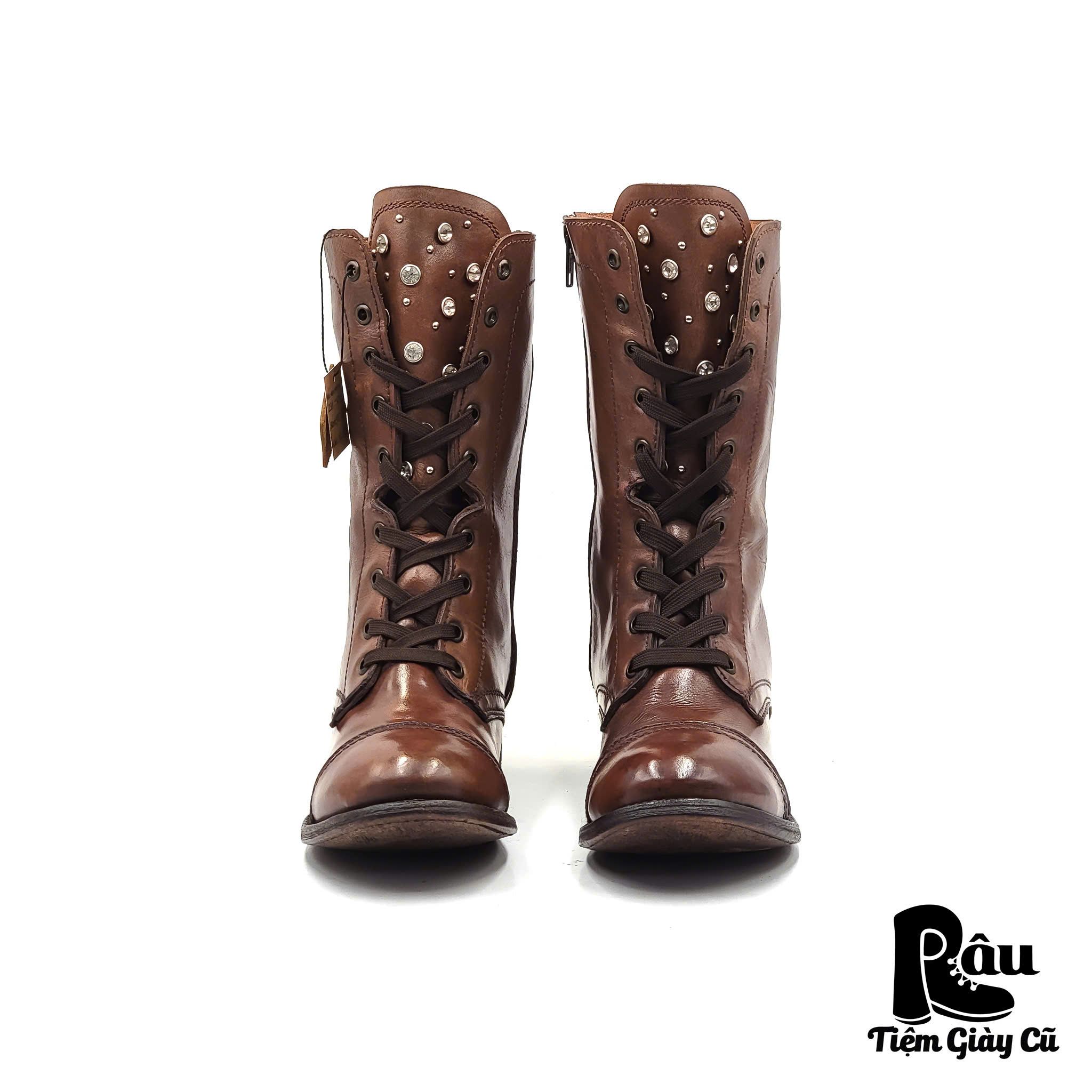|SIZE 38| ZIGI SOHO FIERY SIDE-ZIP LACE UP BOOT Z38-6720