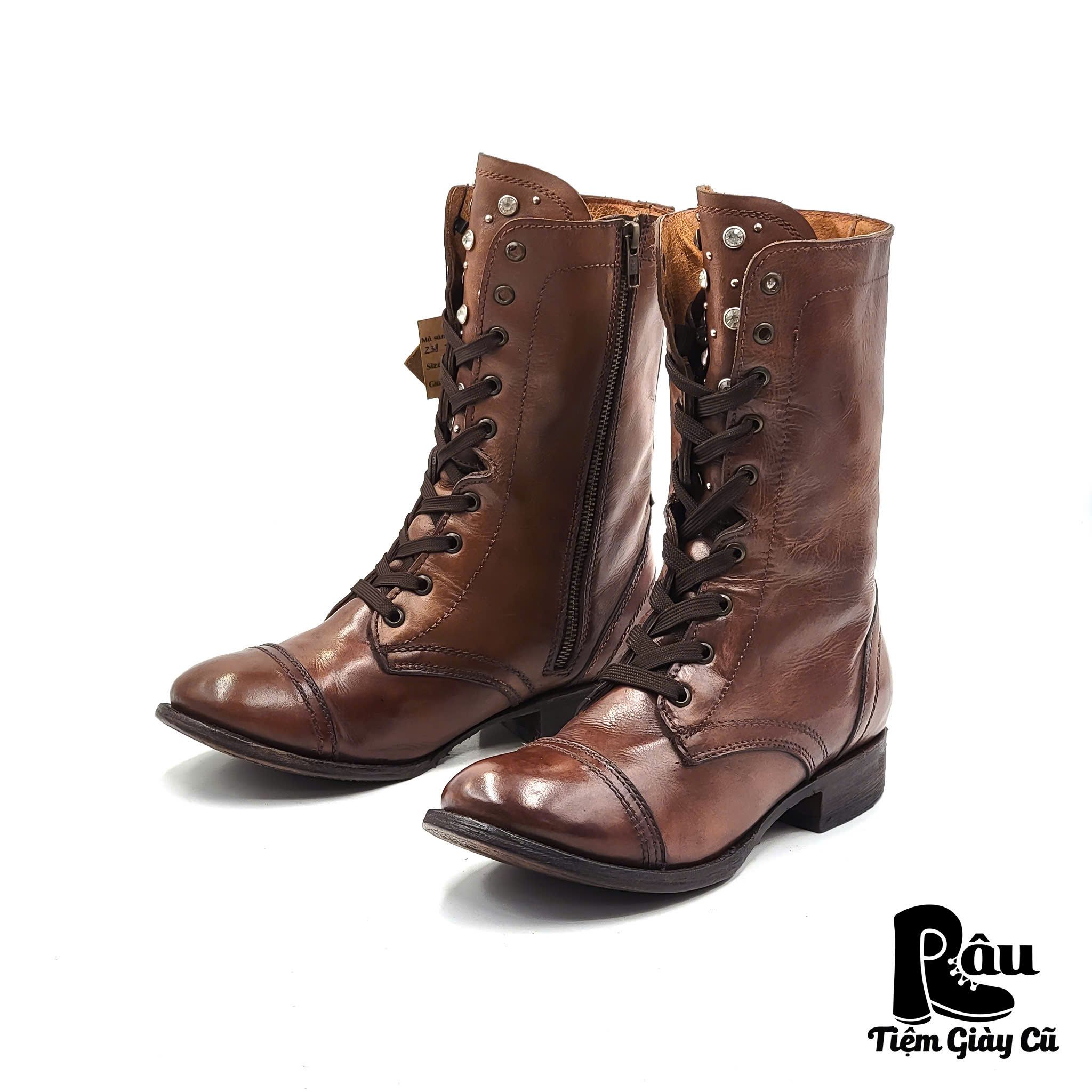 |SIZE 38| ZIGI SOHO FIERY SIDE-ZIP LACE UP BOOT Z38-6720