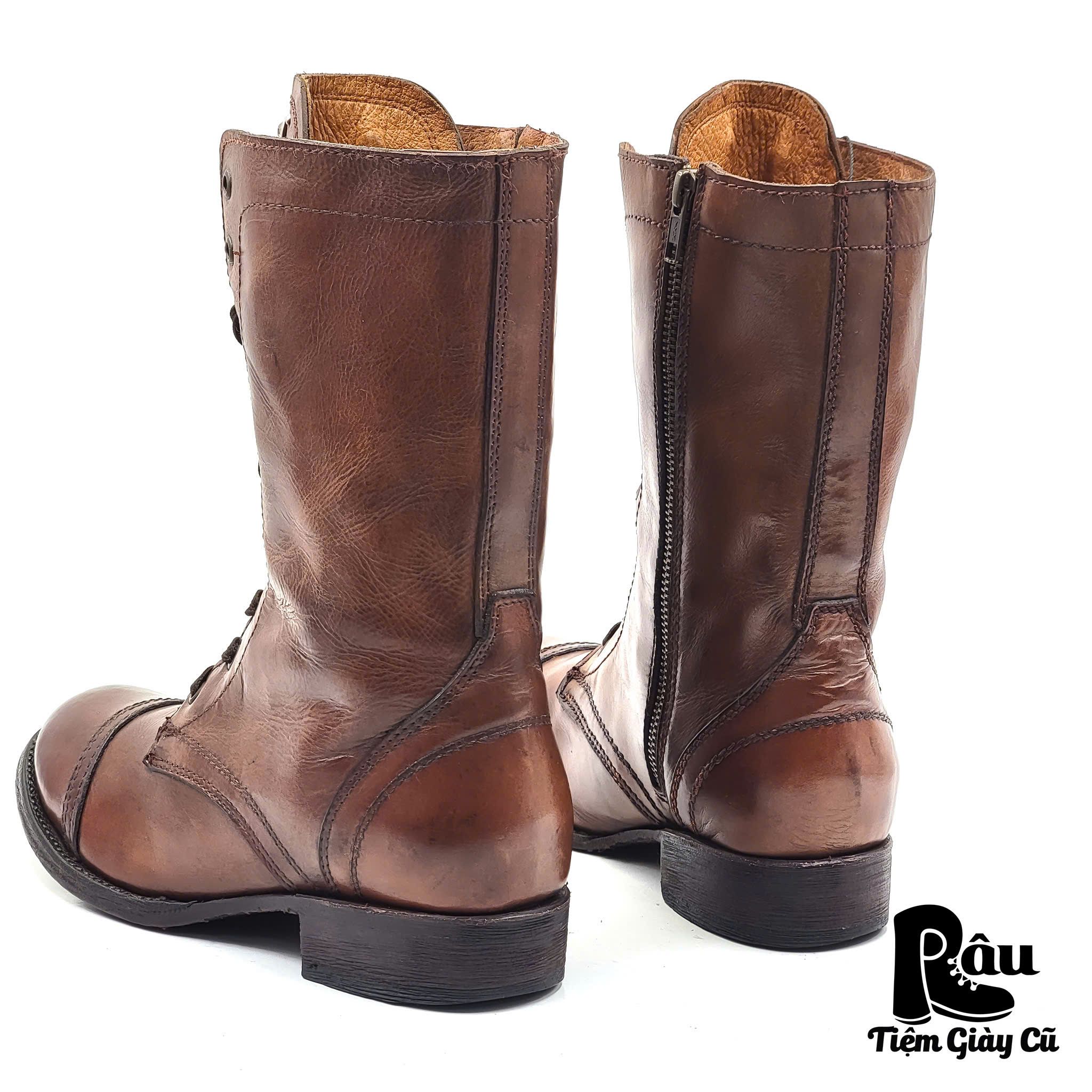 |SIZE 38| ZIGI SOHO FIERY SIDE-ZIP LACE UP BOOT Z38-6720