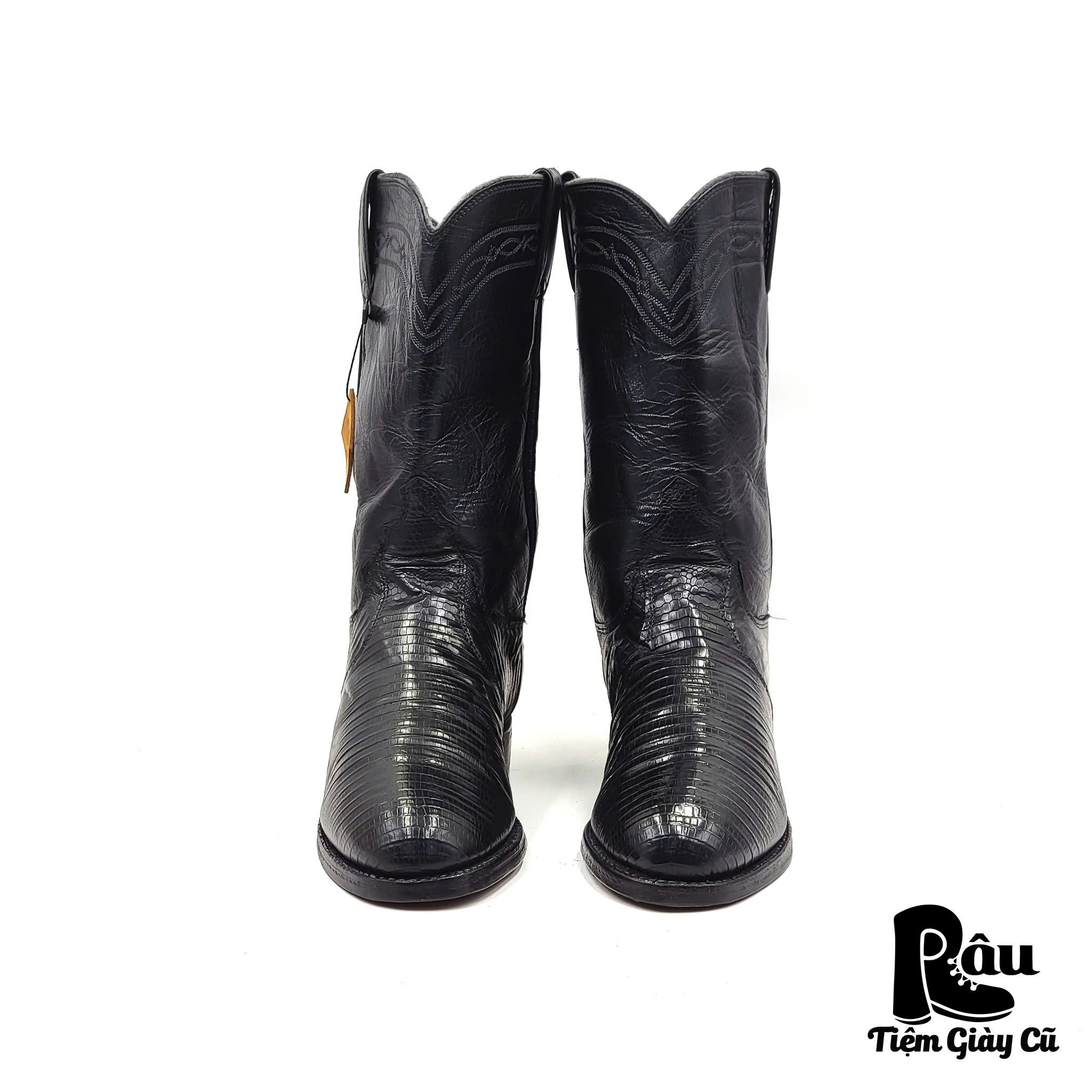 |SIZE 37.5| JUSTIN 3112 IGUANA LIZARD COWBOY BOOT AQ37.5-6757