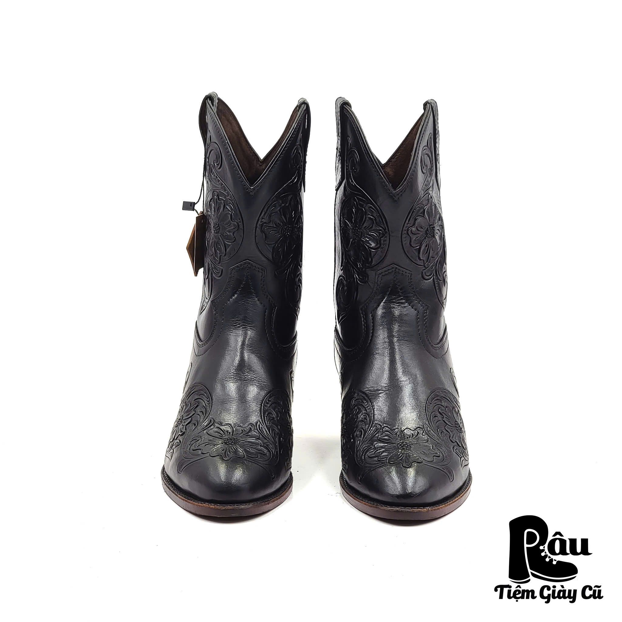 |SIZE 37.5| GRACE CONTINENTAL CARVING TRIBES NO.11 HAND-CARVED WESTERN BOOT AQ37.5-6759