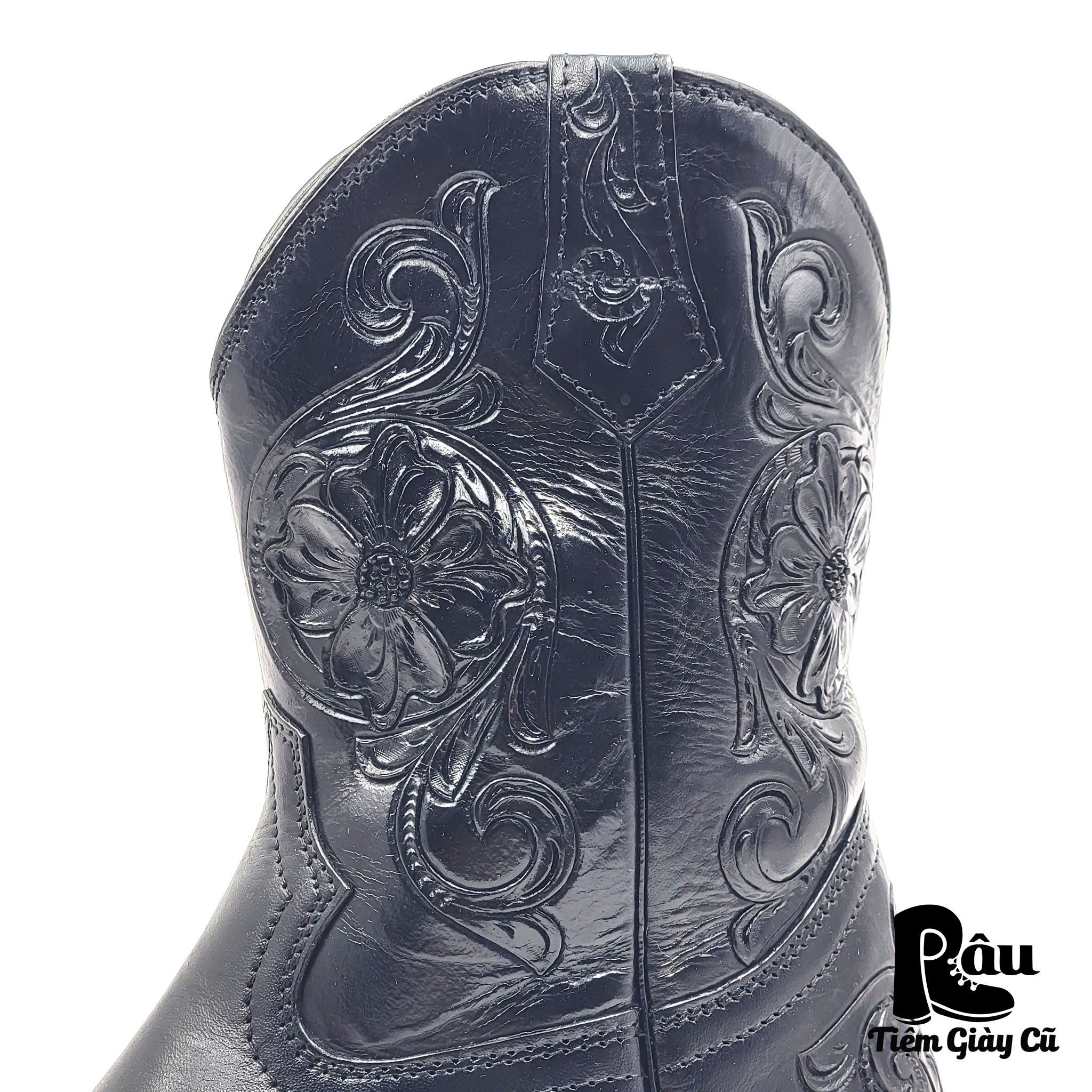 |SIZE 37.5| GRACE CONTINENTAL CARVING TRIBES NO.11 HAND-CARVED WESTERN BOOT AQ37.5-6759