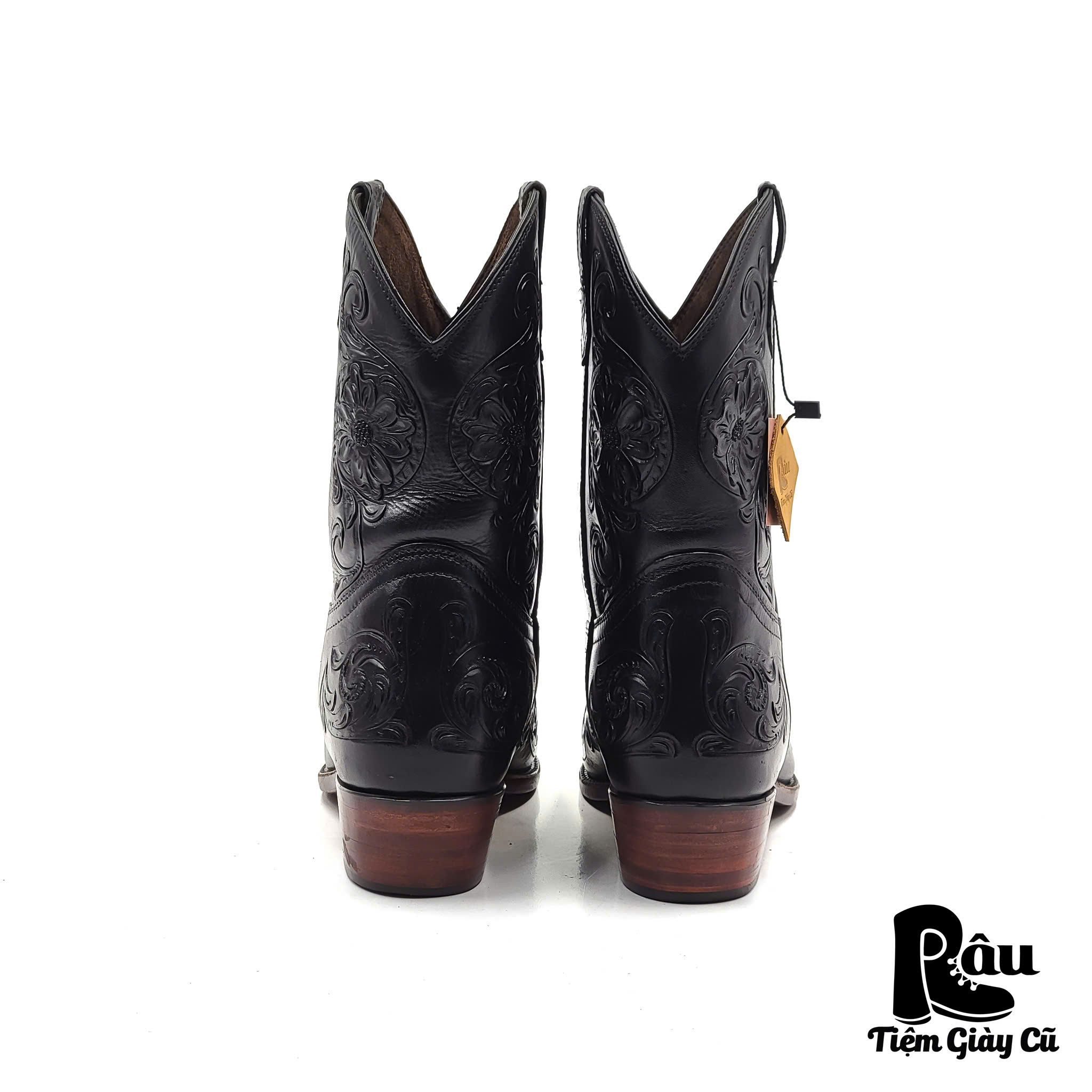 |SIZE 37.5| GRACE CONTINENTAL CARVING TRIBES NO.11 HAND-CARVED WESTERN BOOT AQ37.5-6759