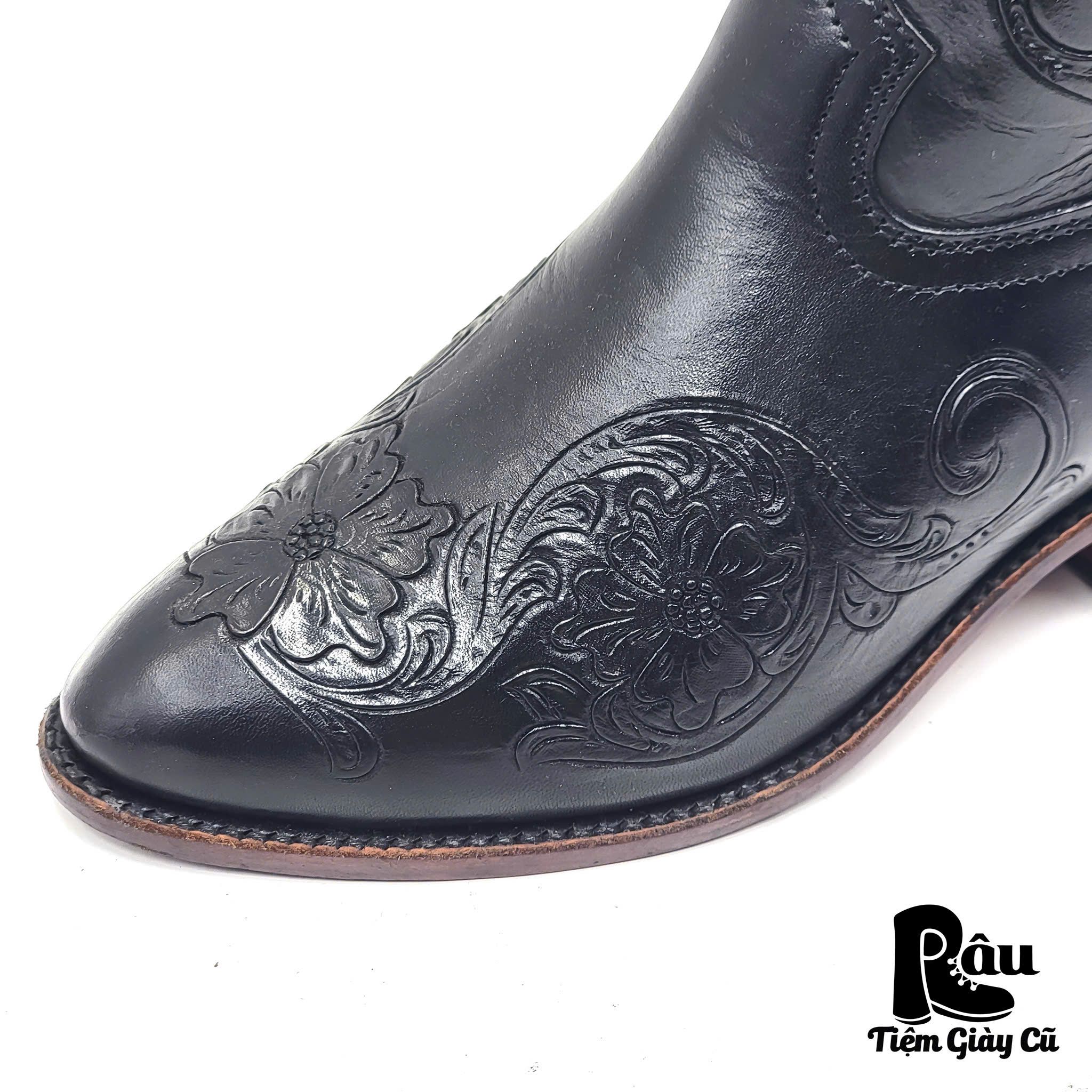 |SIZE 37.5| GRACE CONTINENTAL CARVING TRIBES NO.11 HAND-CARVED WESTERN BOOT AQ37.5-6759