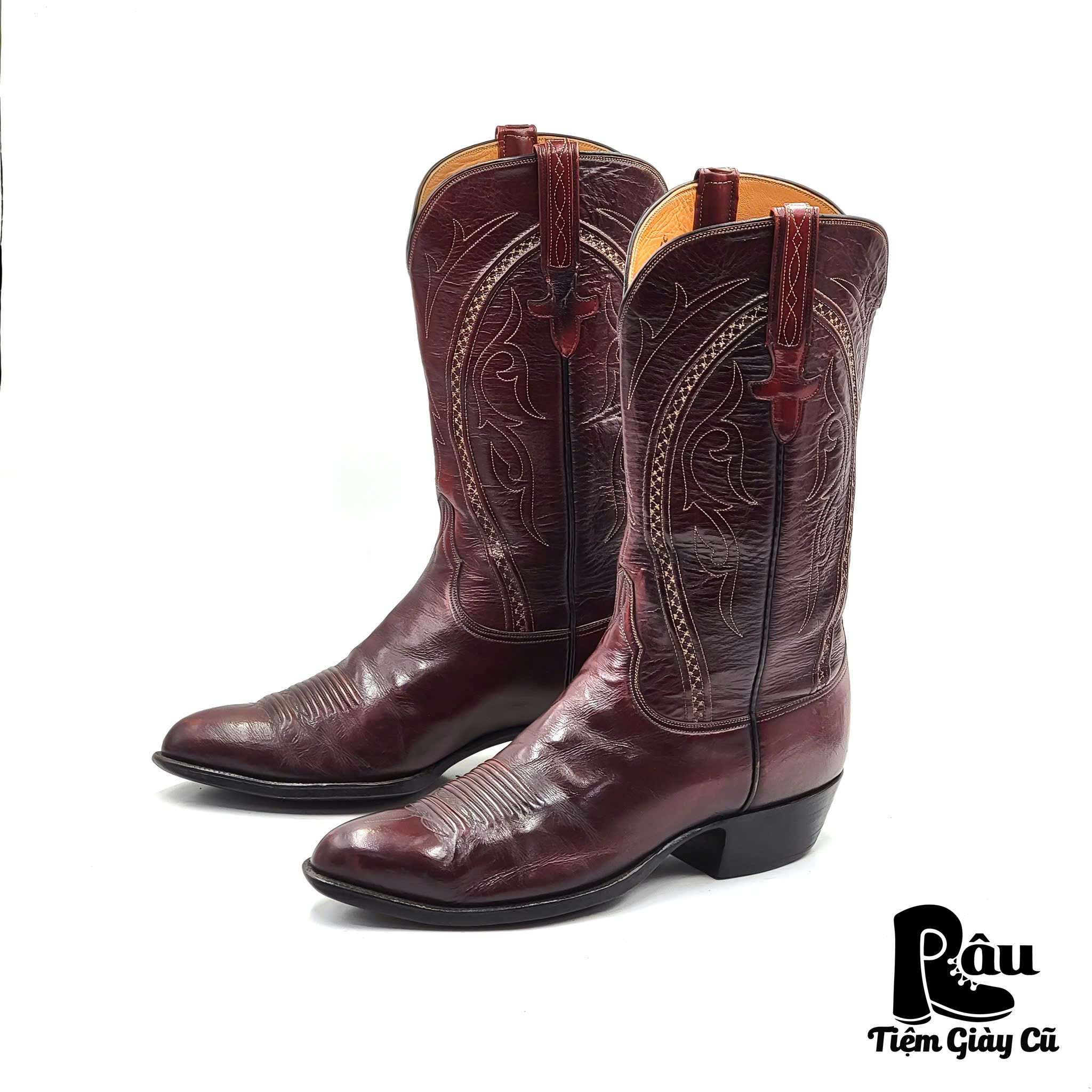 |SIZE 43| LUCCHESE L6617 BURGUNDY CLASSIC COWBOY BOOT Z43-6774