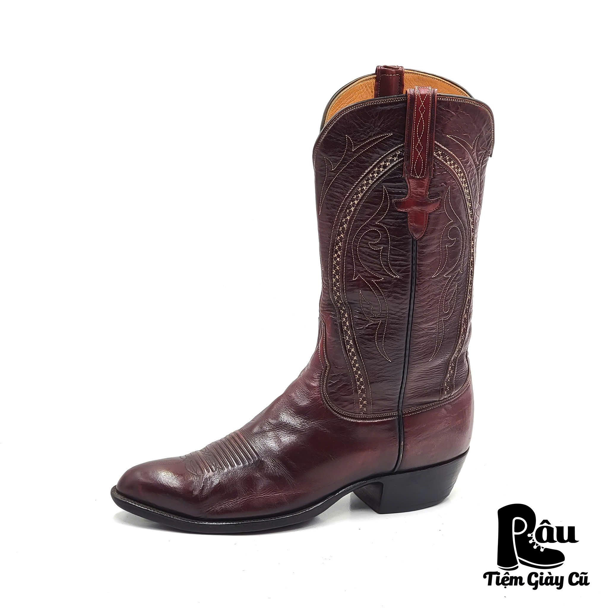 |SIZE 43| LUCCHESE L6617 BURGUNDY CLASSIC COWBOY BOOT Z43-6774