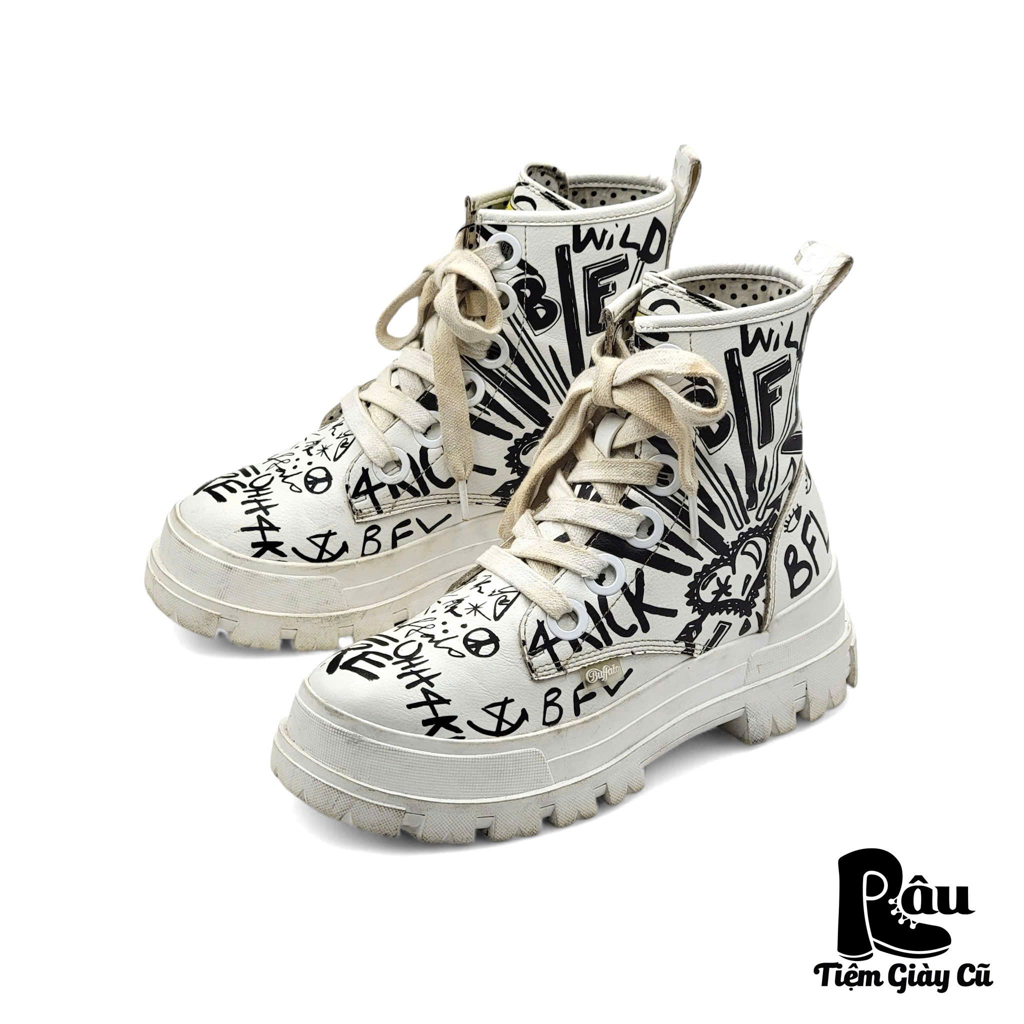 |SIZE 38.5| BUFFALO ASPHA VEGAN LACE UP HI BOOT Z38.5-6777
