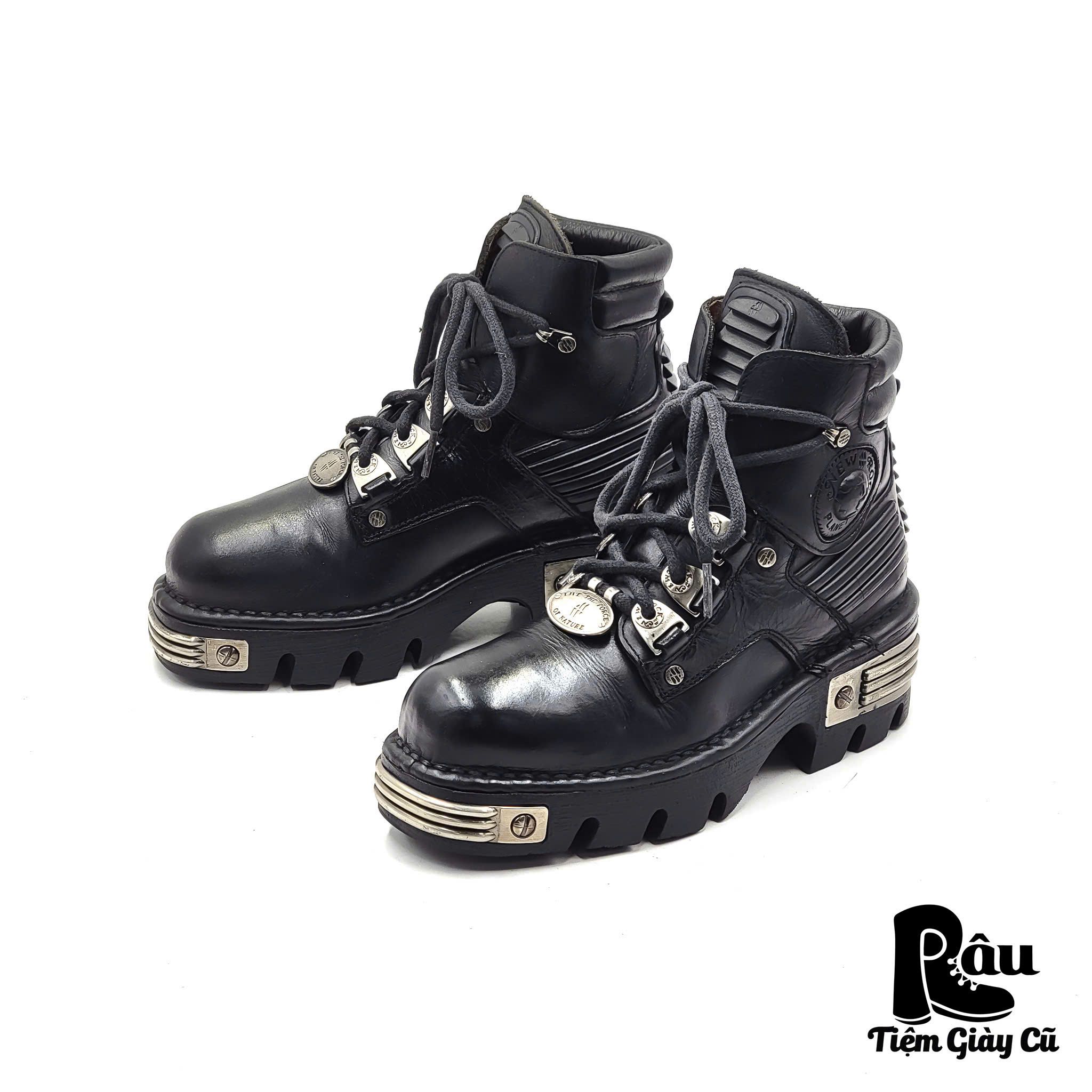 |SIZE 36| NEW ROCK VINTAGE 90S TIGER METALLIC ANKLE BOOT Z36-6778