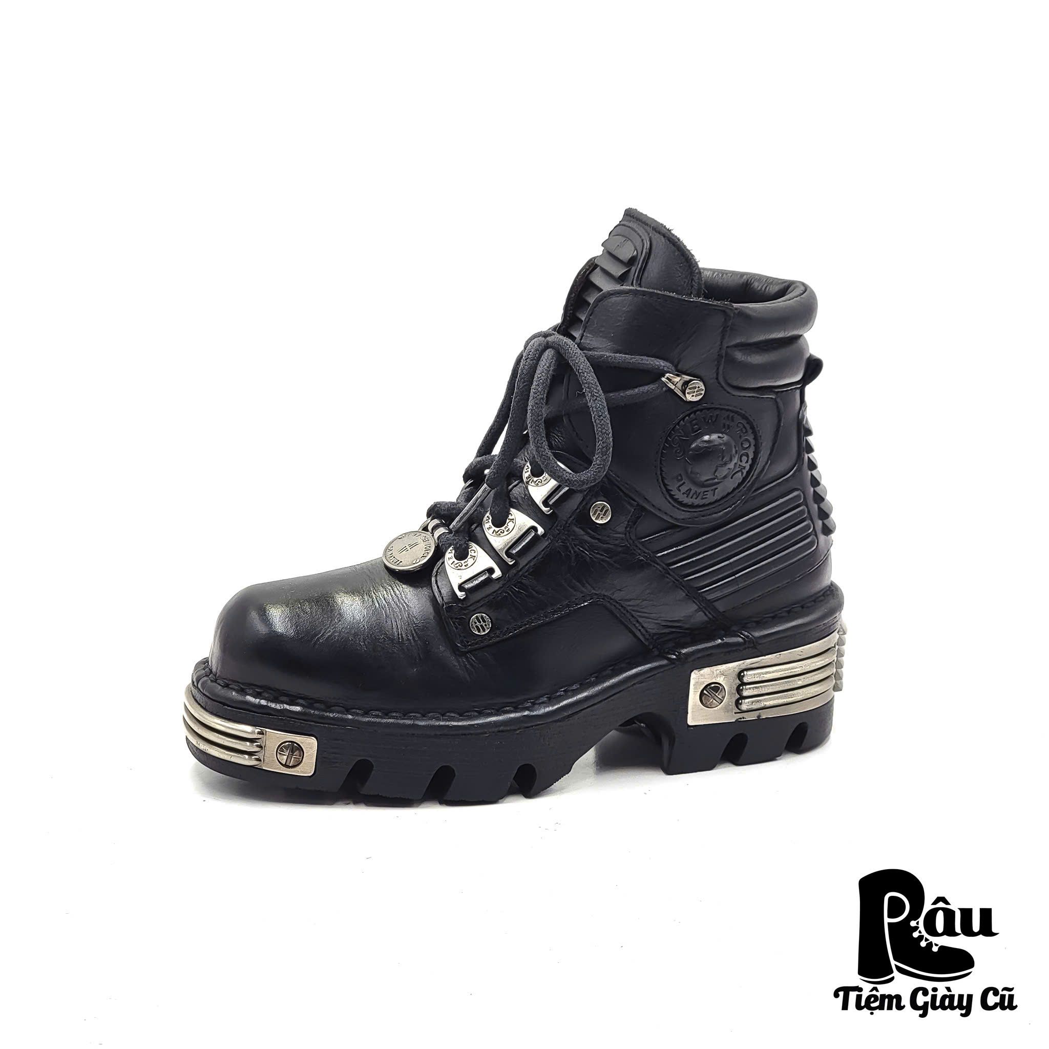 |SIZE 36| NEW ROCK VINTAGE 90S TIGER METALLIC ANKLE BOOT Z36-6778