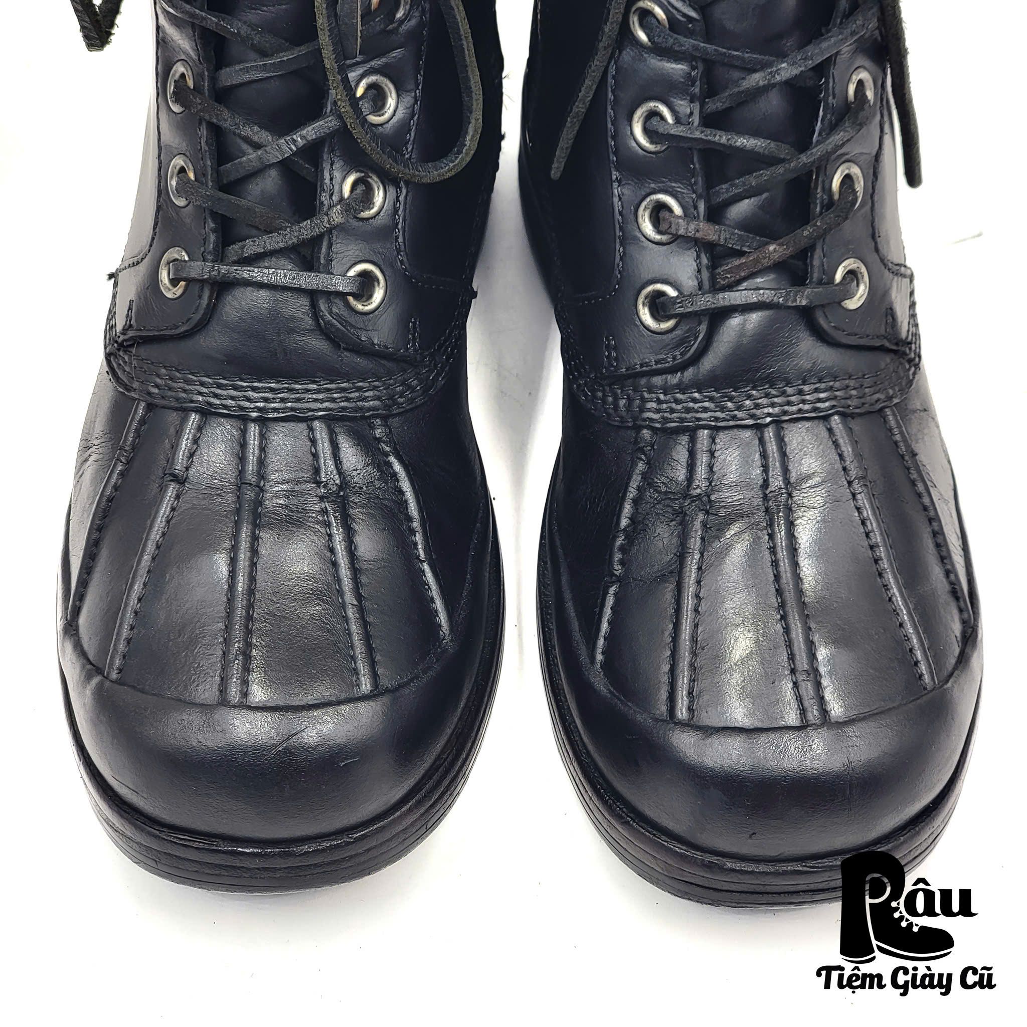 |SIZE 38.5| UGG BLACK REESE MOTOR BOOT Z38.5-6795