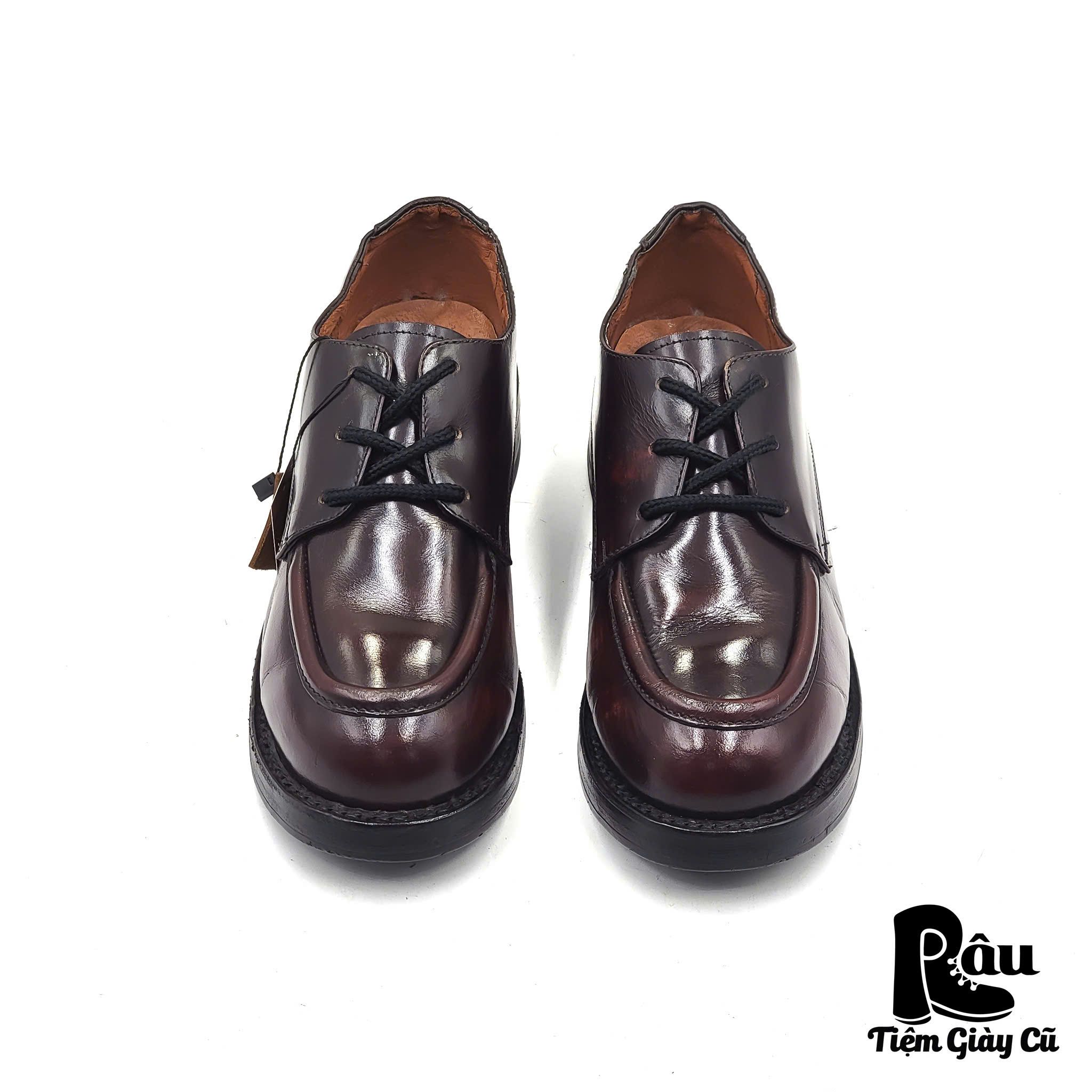 |SIZE 37| NANA INDUSTRIAL STRENGTH VINTAGE 90S MCKP020 BURGUNDY MOC TOE DERBY SHOES Z37-6808