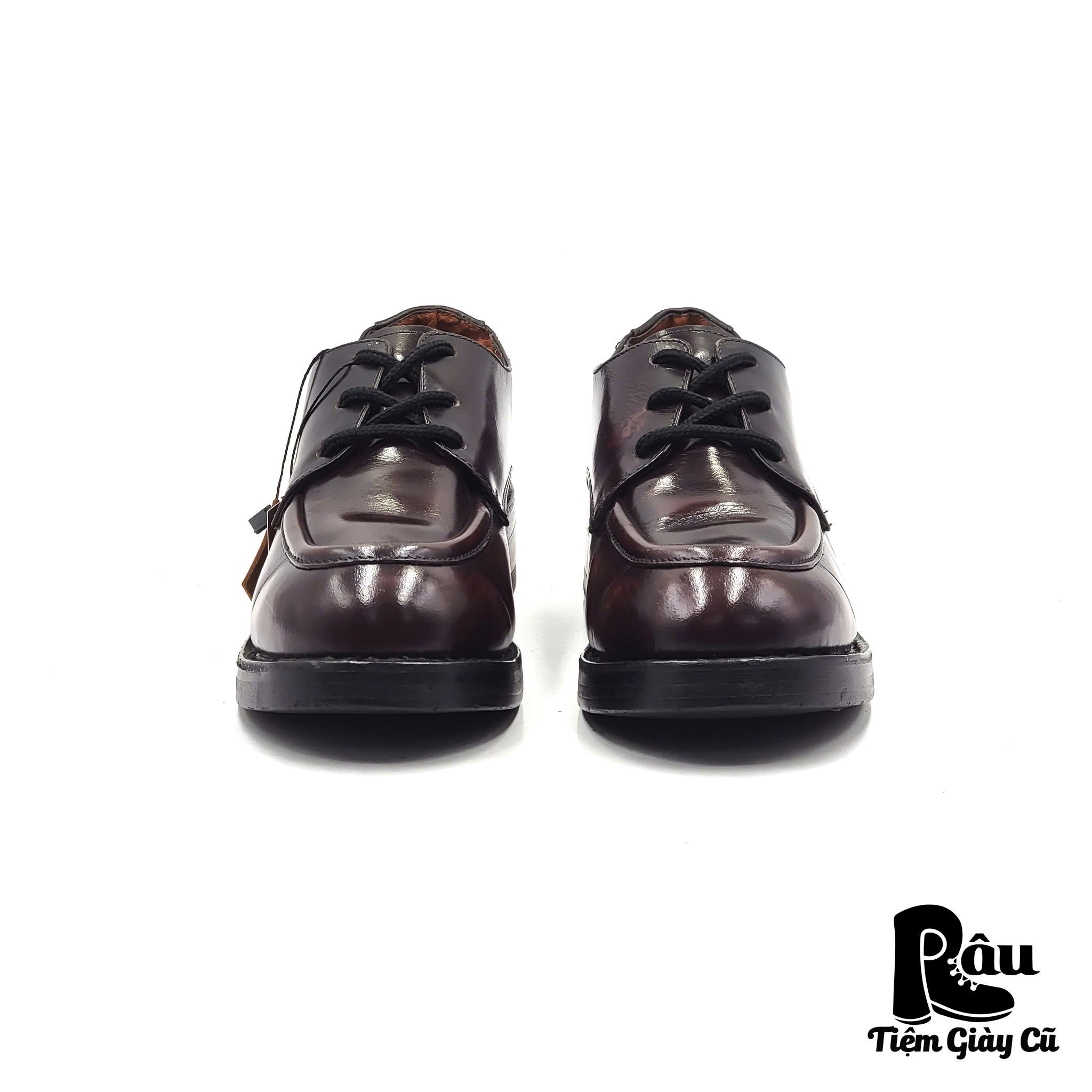 |SIZE 37| NANA INDUSTRIAL STRENGTH VINTAGE 90S MCKP020 BURGUNDY MOC TOE DERBY SHOES Z37-6808