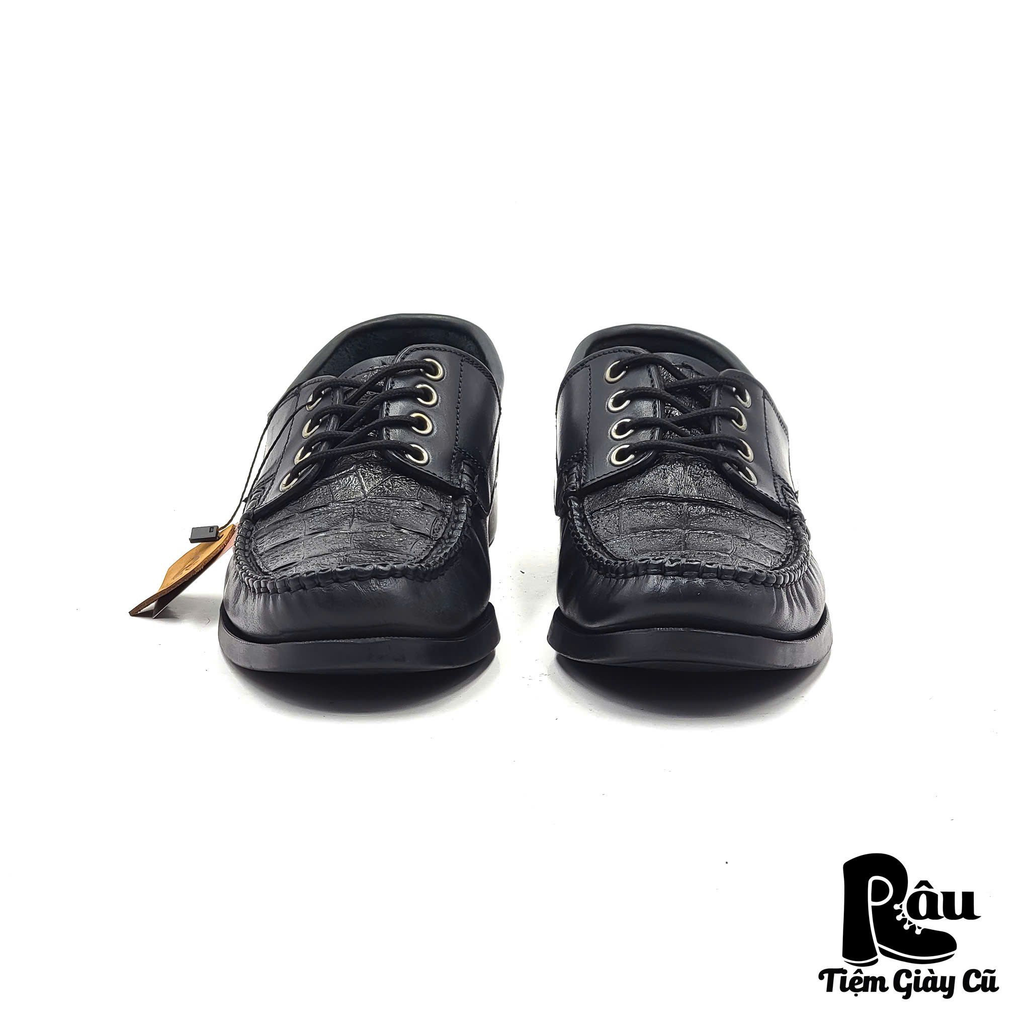 |SIZE 38| POLLINI CROCO TEXTURED BOAT SHOES AR38-6813