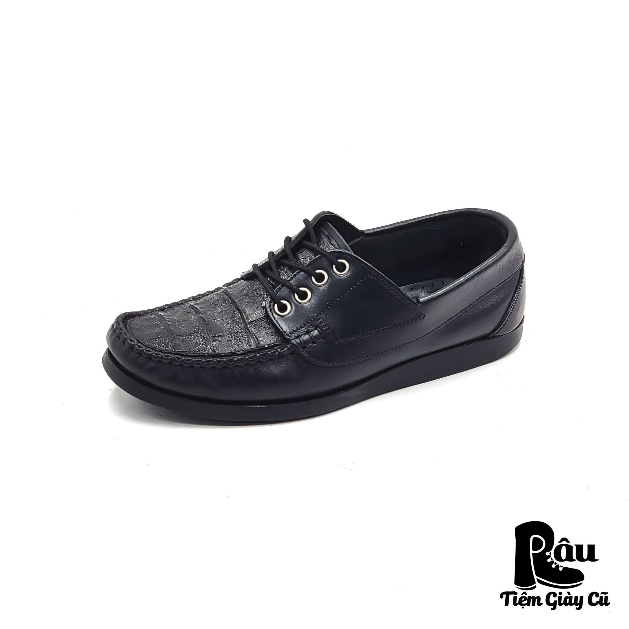 |SIZE 38| POLLINI CROCO TEXTURED BOAT SHOES AR38-6813