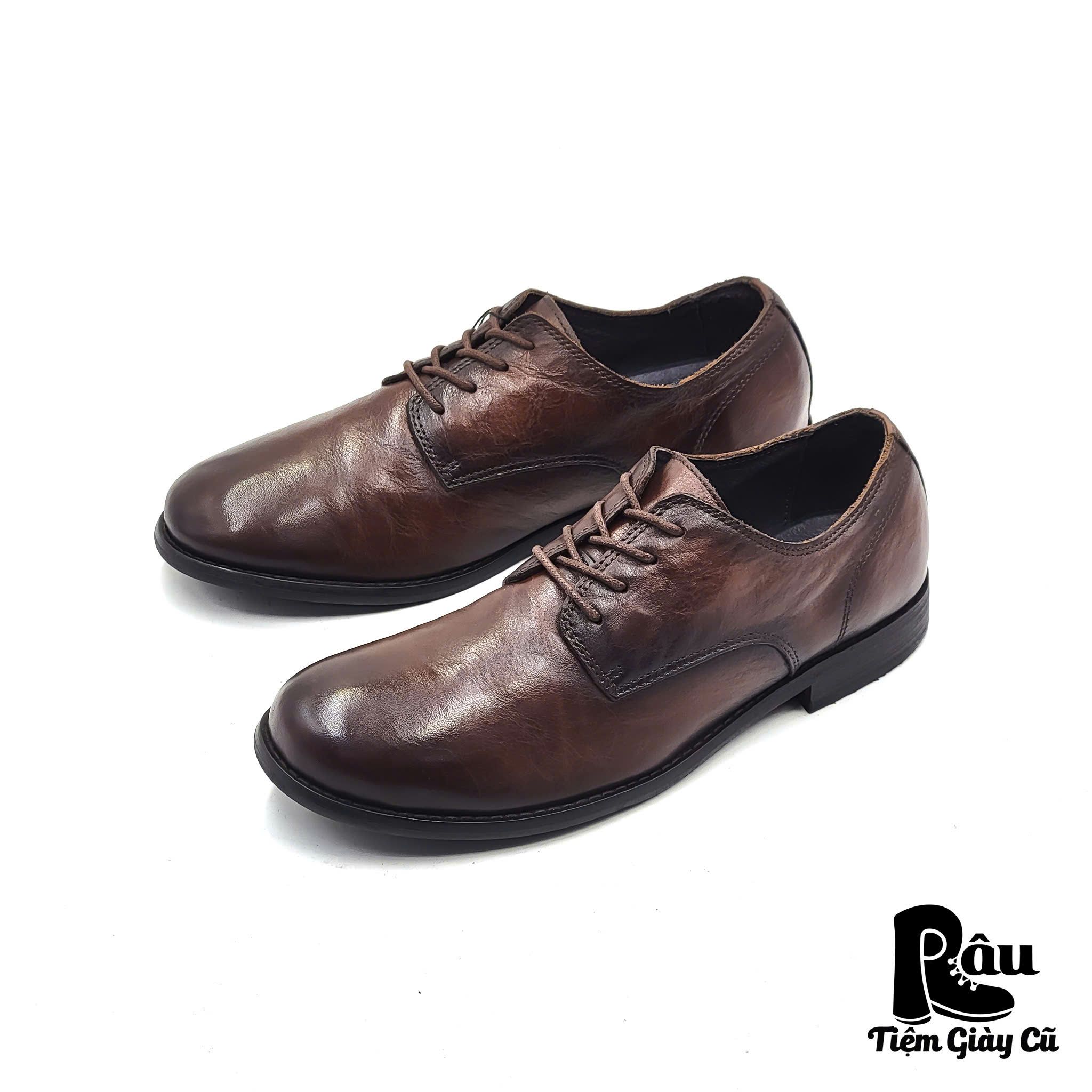 |SIZE 41| BRIGHT FEATHER BROWN DERBY SHOES AR41-6824