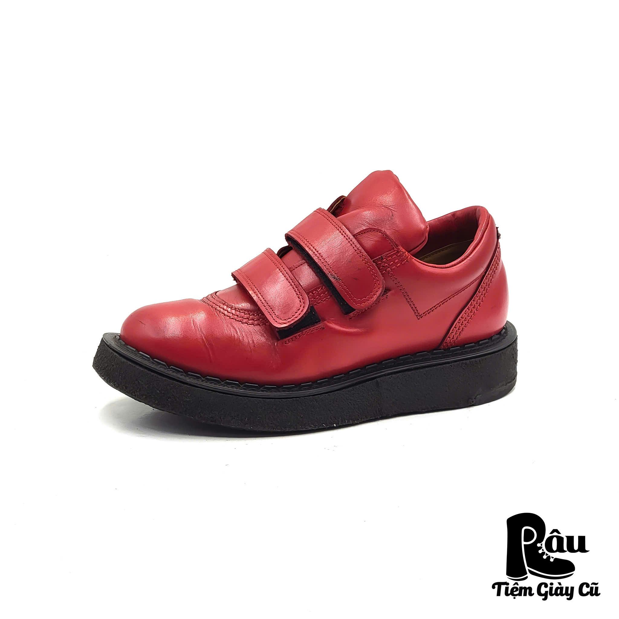 |SIZE 39| GEORGE COX X TWINS ACOUSTIC VINTAGE 12099 RED STRAPS CREEPER BOOT Z39-6843
