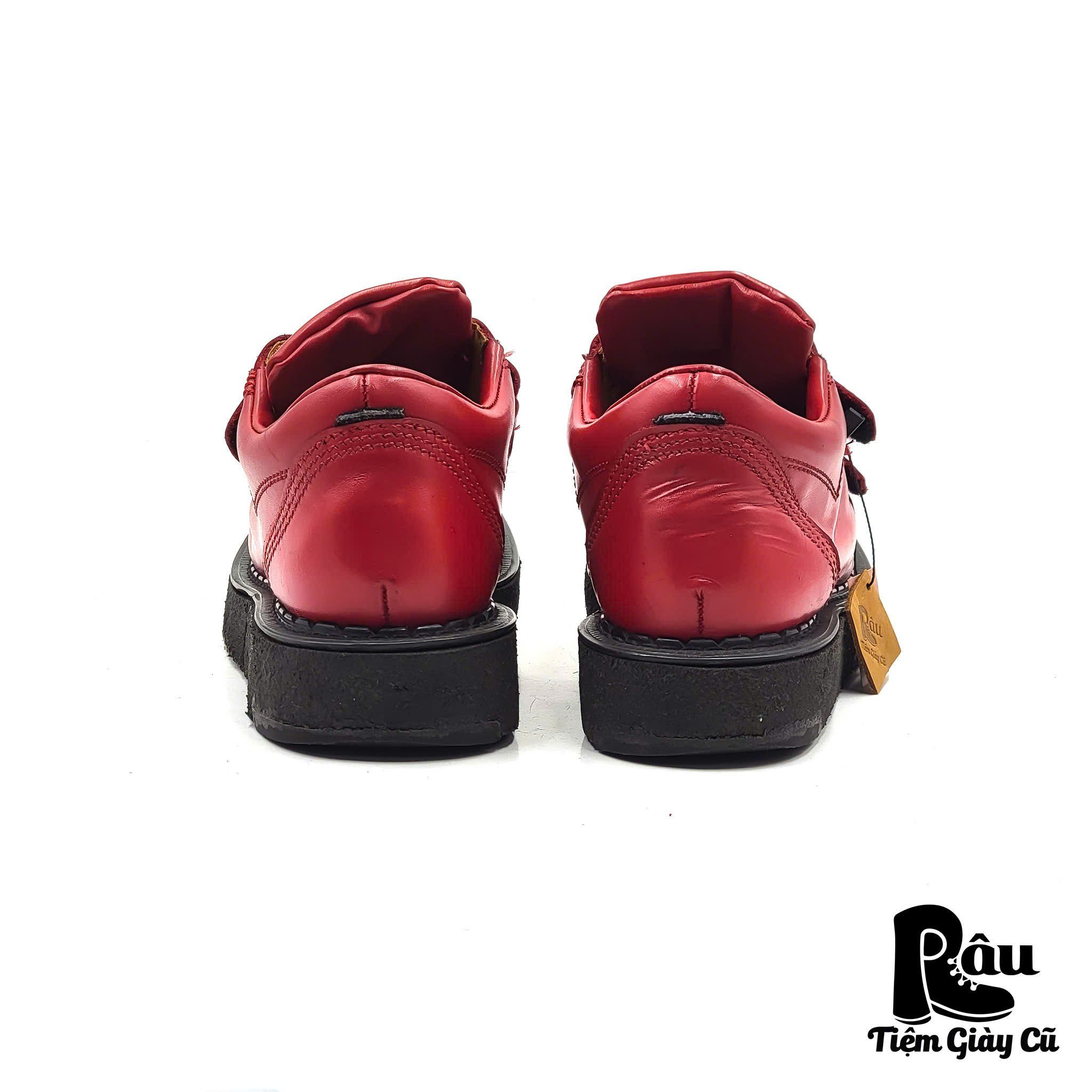 |SIZE 39| GEORGE COX X TWINS ACOUSTIC VINTAGE 12099 RED STRAPS CREEPER BOOT Z39-6843