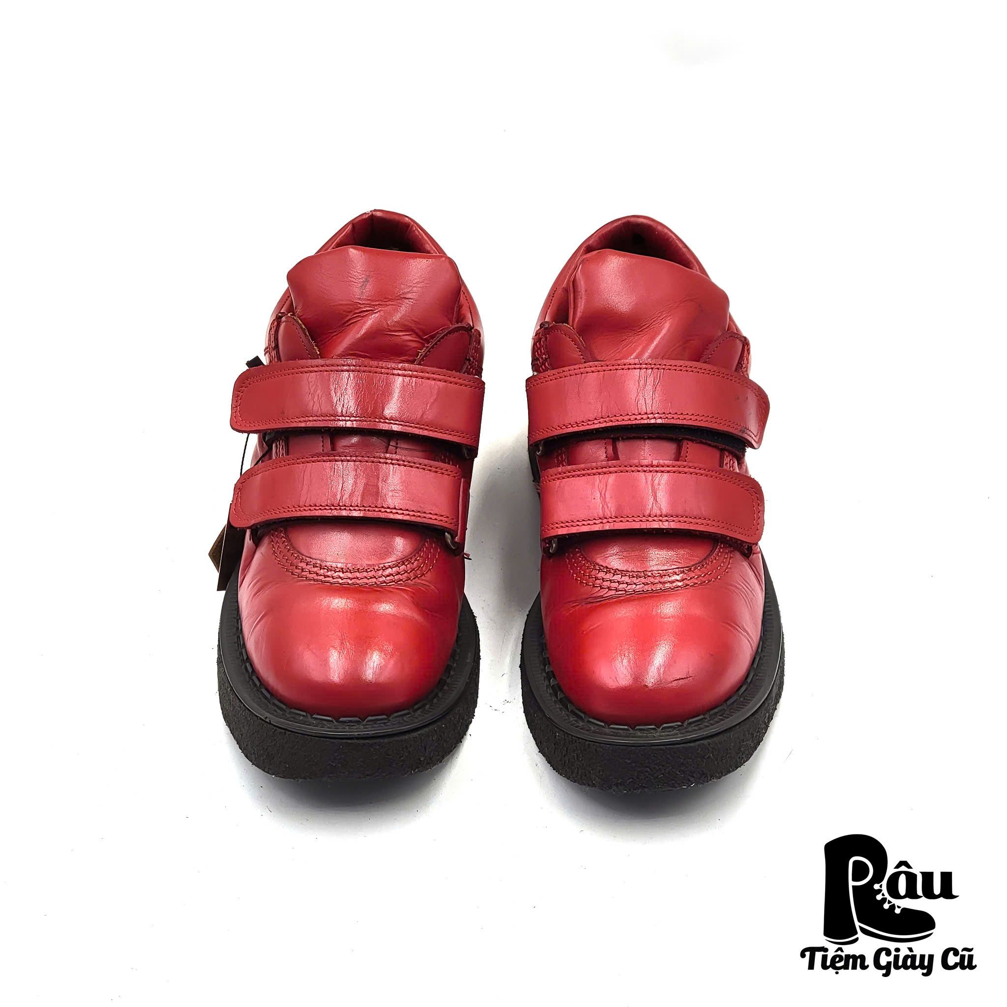 |SIZE 39| GEORGE COX X TWINS ACOUSTIC VINTAGE 12099 RED STRAPS CREEPER BOOT Z39-6843